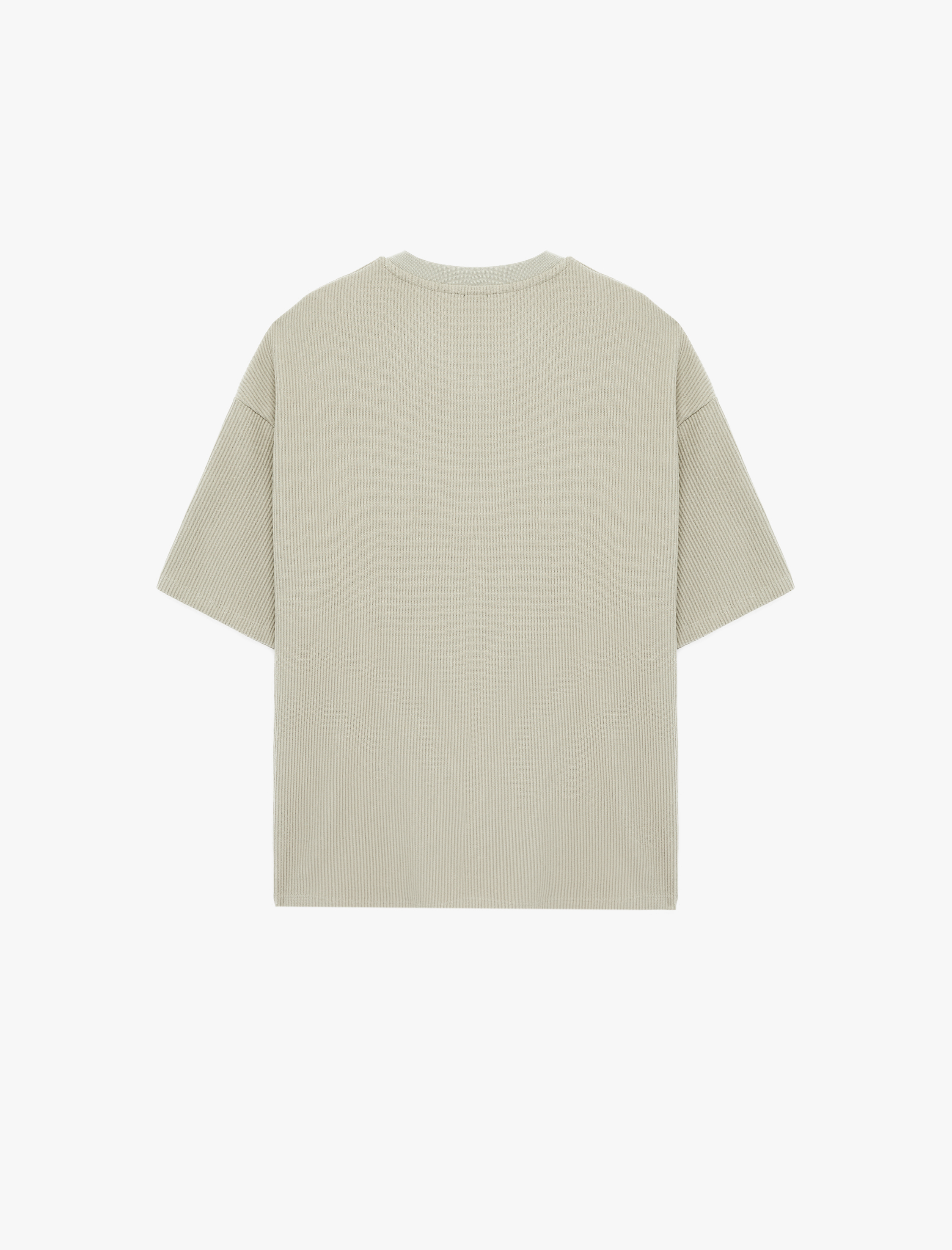   Kısa Kollu Bisiklet Yaka Pamuklu Tok Kumaş Basic Oversize Tişört