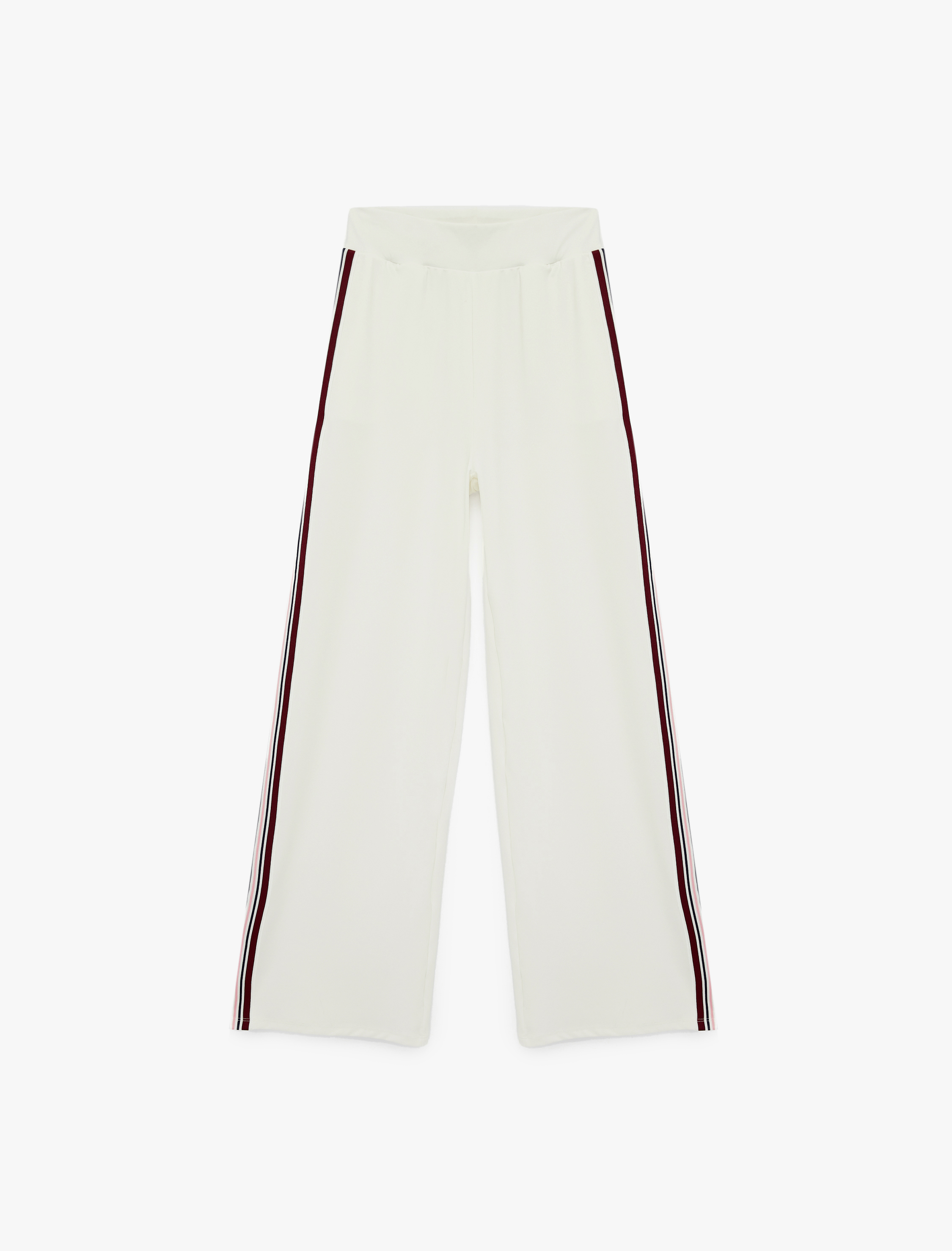   Yüksek Bel Rahat Kalıp Grogren Detaylı Spor Geniş Paça Eşofman Altı