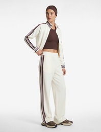 Yüksek Bel Rahat Kalıp Grogren Detaylı Spor Geniş Paça Eşofman Altı