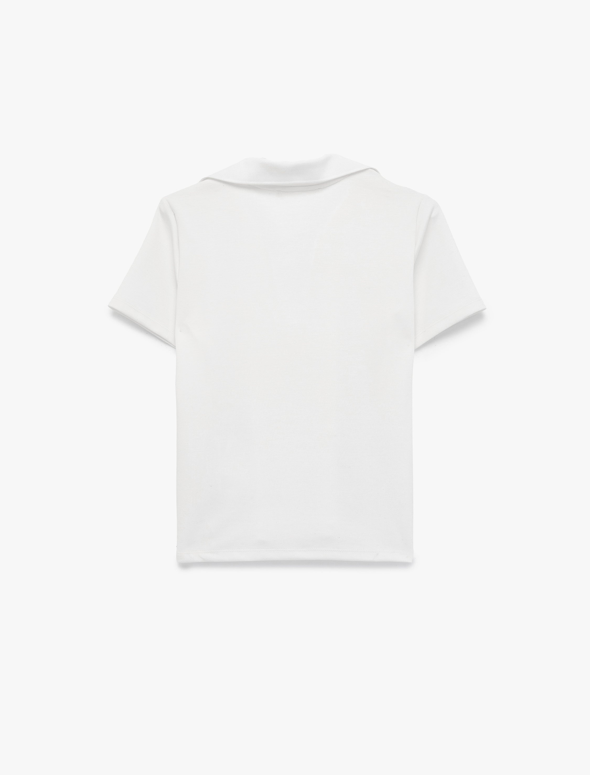   Regular Fit Kısa Kollu Kesik Polo Yaka Tişört