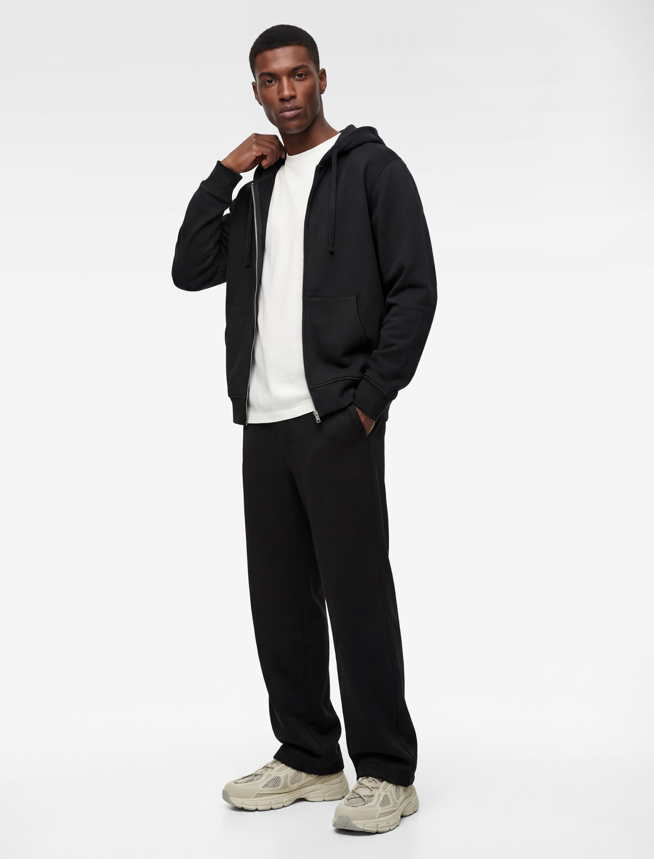   Şardonlu Cepli Rahat Kalıp Beli Bağcıklı Eşofman Altı