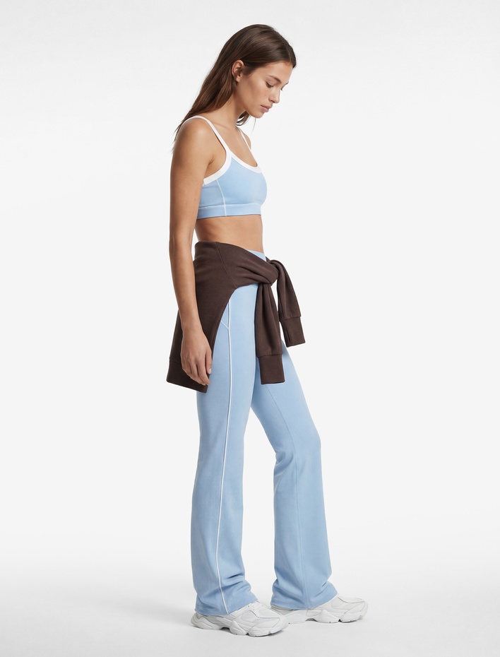  Yüksek Bel Biyeli Slim Fit İspanyol Paça Spor Tayt