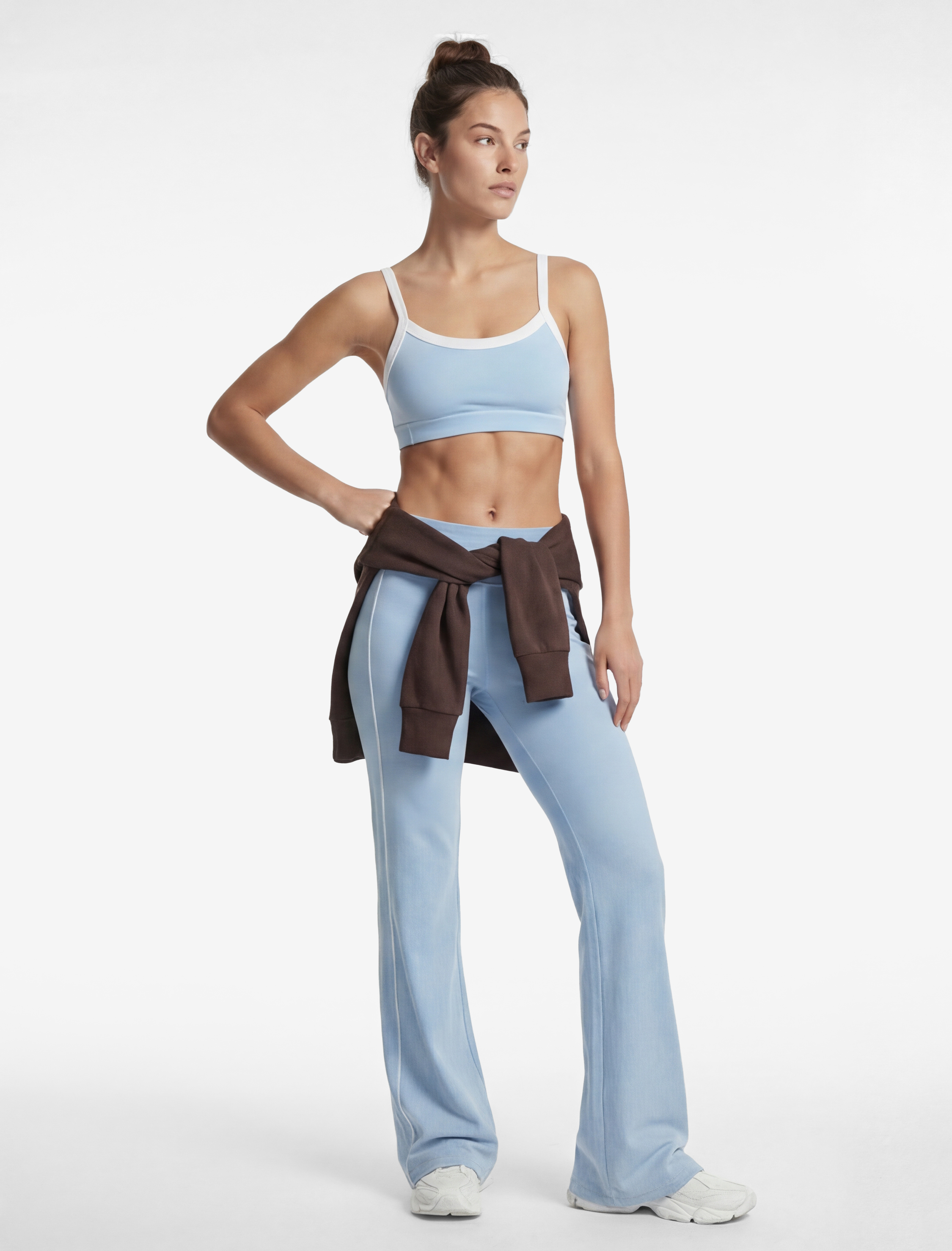   İnce Askılı Kolsuz Slim Fit Kaplı Sporcu Sütyeni