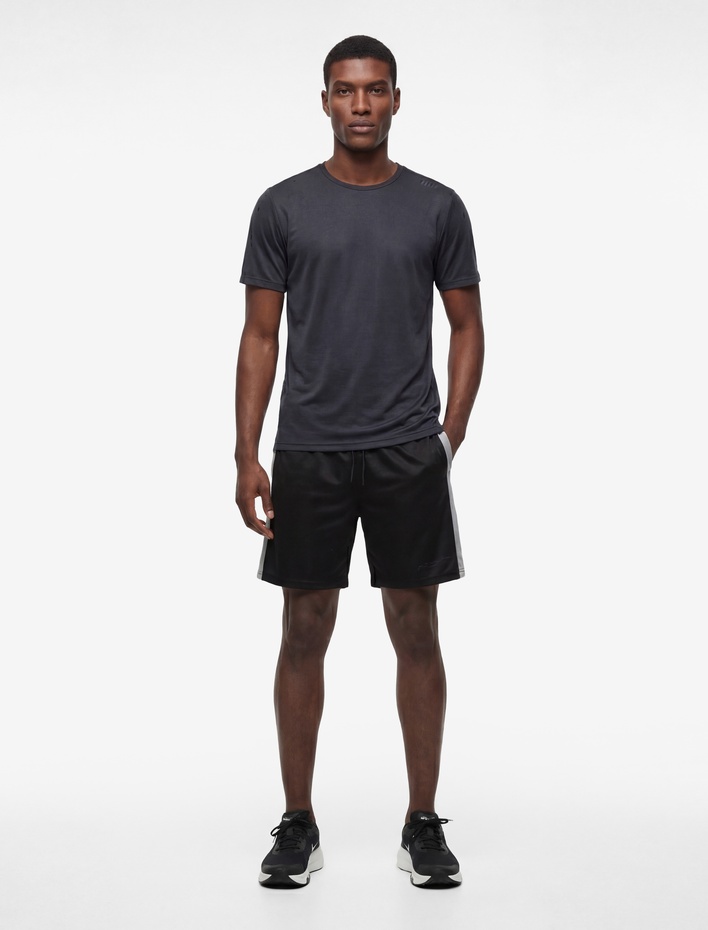  Regular Fit Kısa Kollu Baskı Detaylı Bisiklet Yaka Spor Tişört