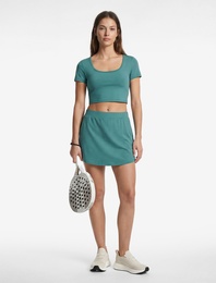 Yüksek Bel Slim Fit Cep Detaylı Mini Spor Şort Etek