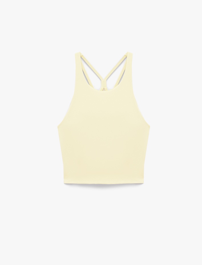  Çapraz Askılı Sırt Detaylı Kaplı Sporcu Sütyeni