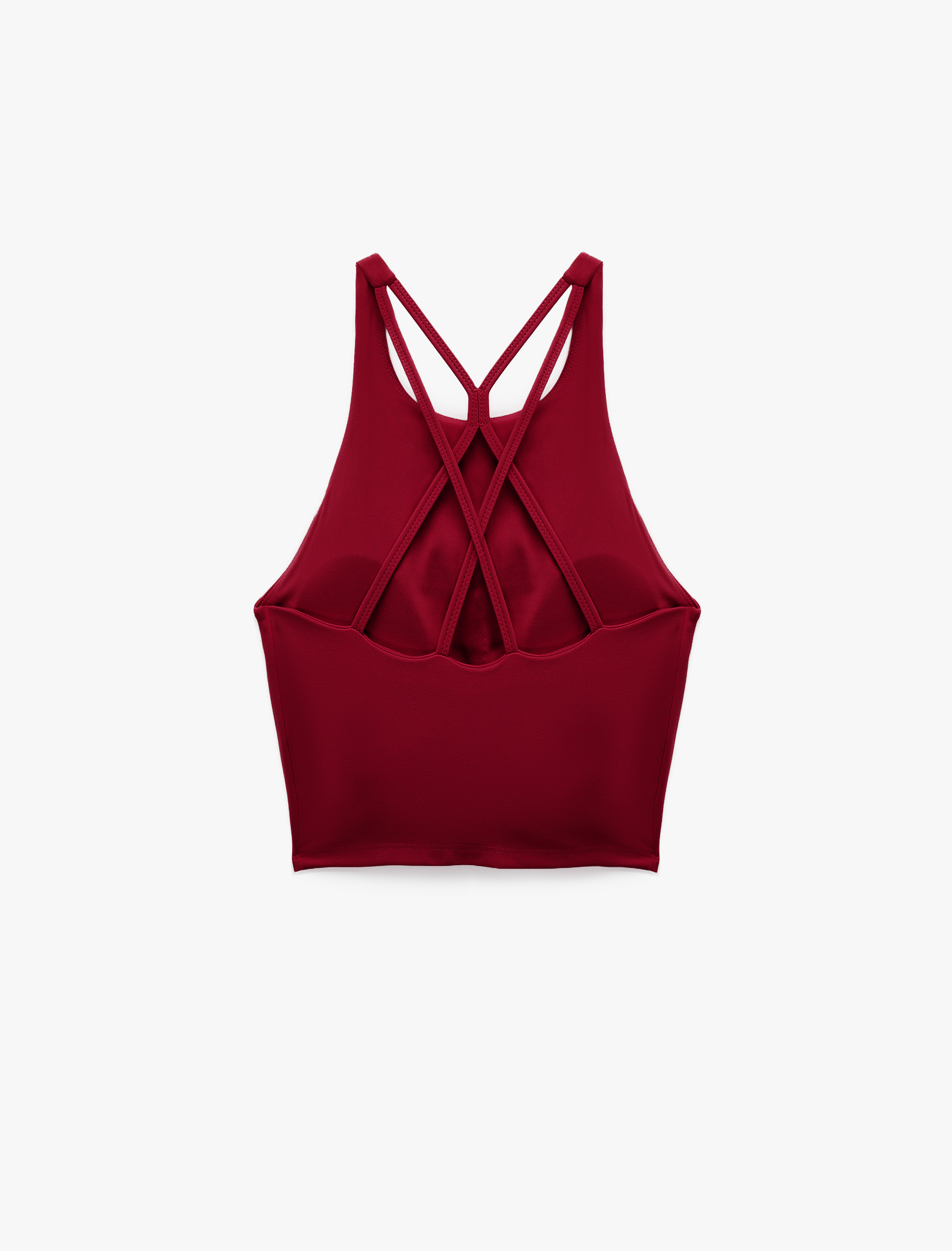   Çapraz Askılı Sırt Detaylı Kaplı Sporcu Sütyeni