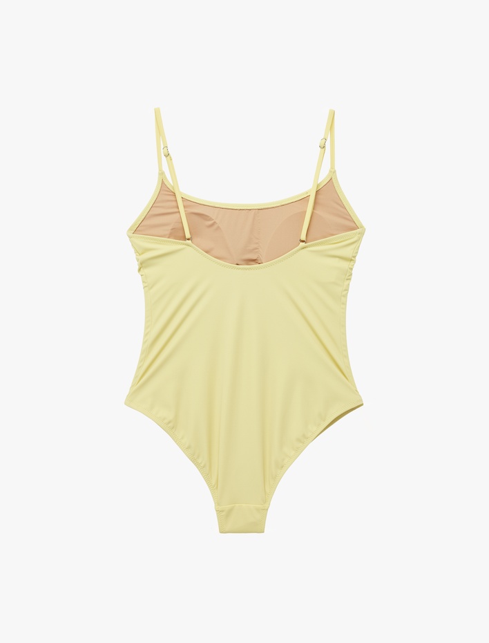  U Yaka İnce Askılı Mayo