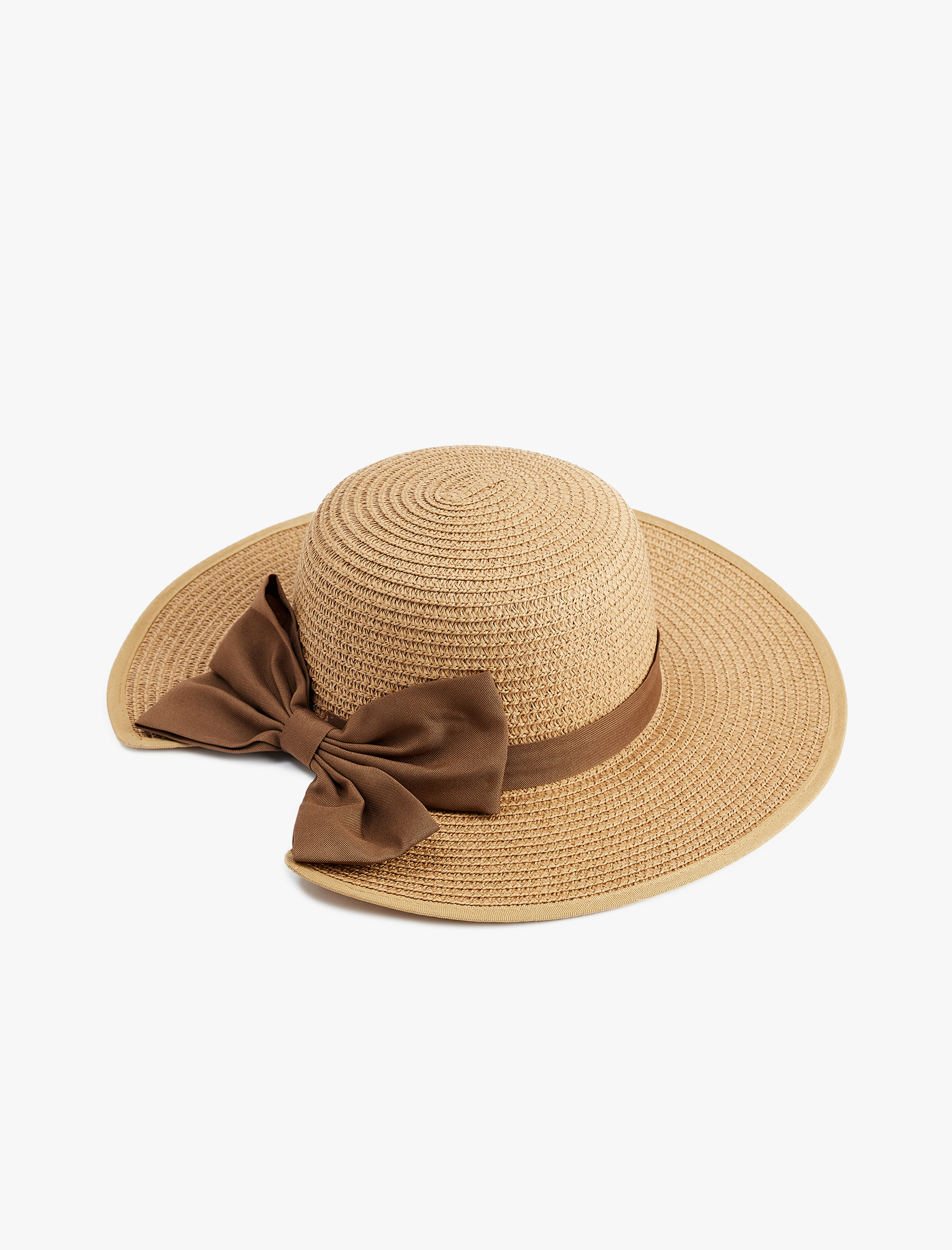  Kadın Bant Detaylı Hasır Şapka