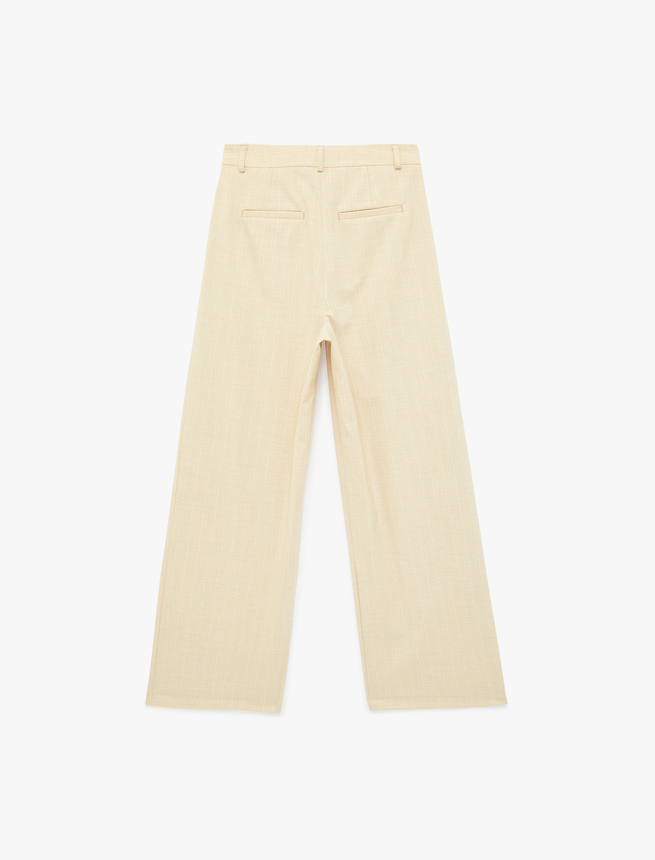   Viskon Karışımlı Normal Bel Pileli Geniş Paça Pantolon