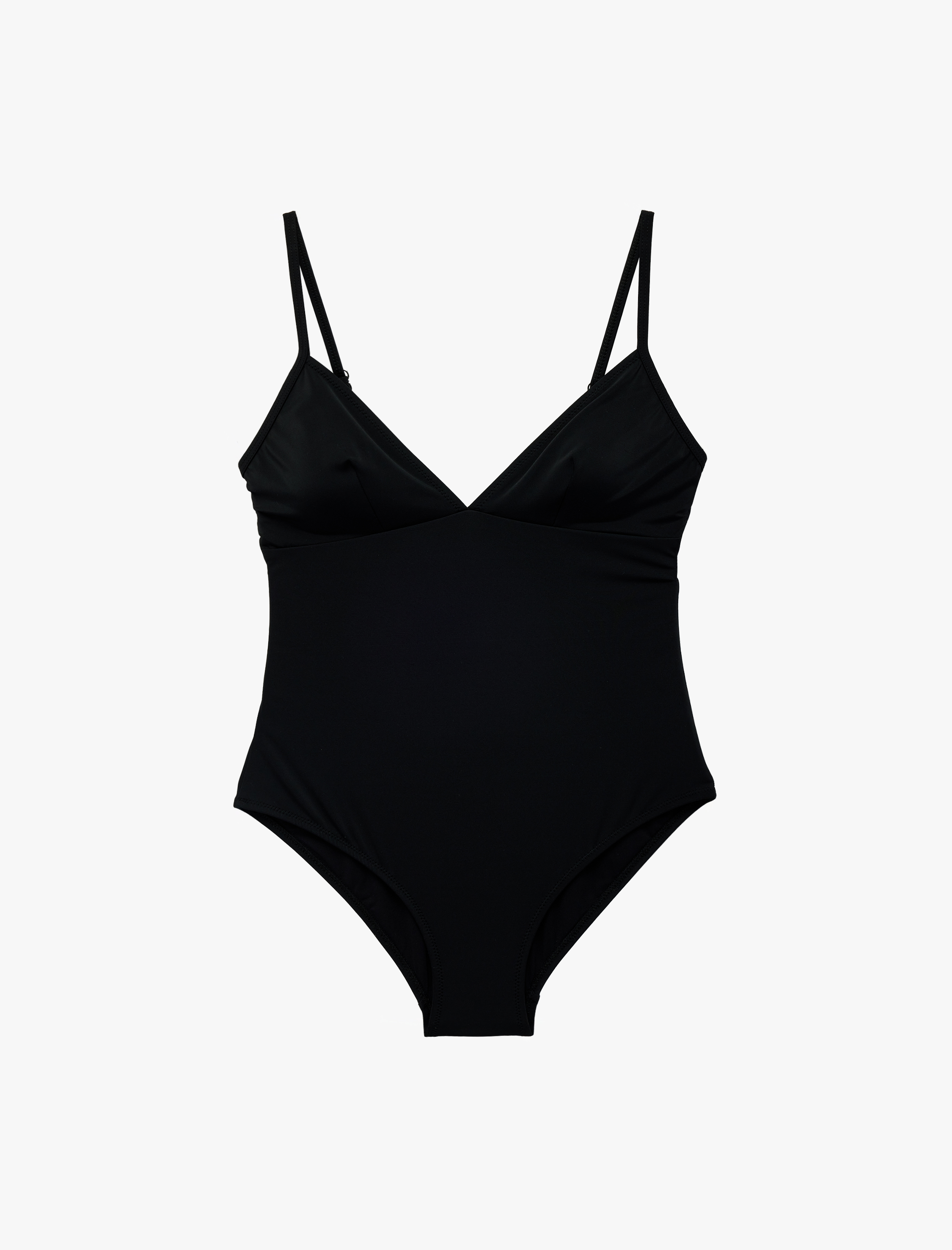   V Yaka İnce Askılı Mayo