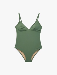 V Yaka İnce Askılı Mayo