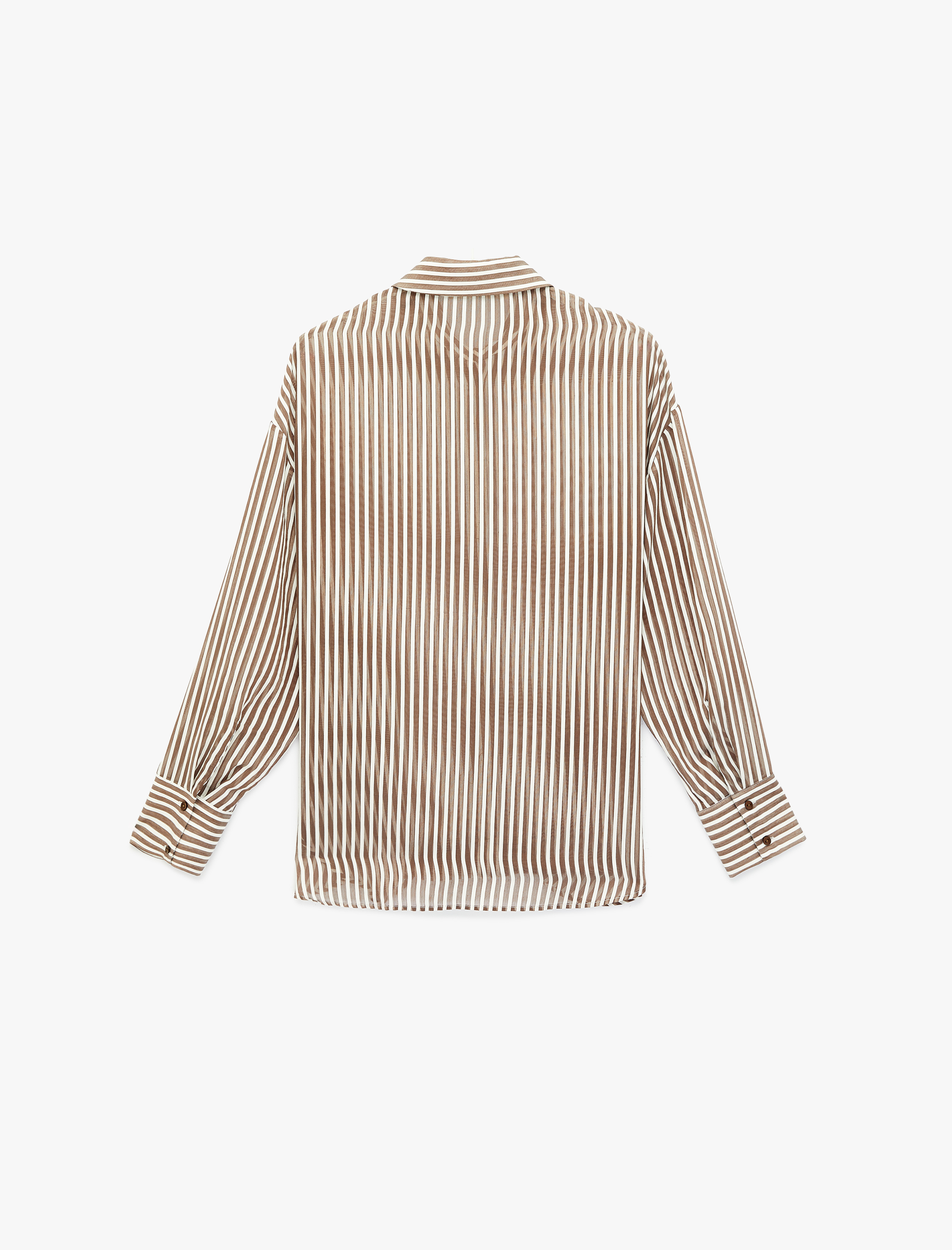   Rahat Kalıp Uzun Kollu Klasik Yaka Düğmeli Viskon Gömlek