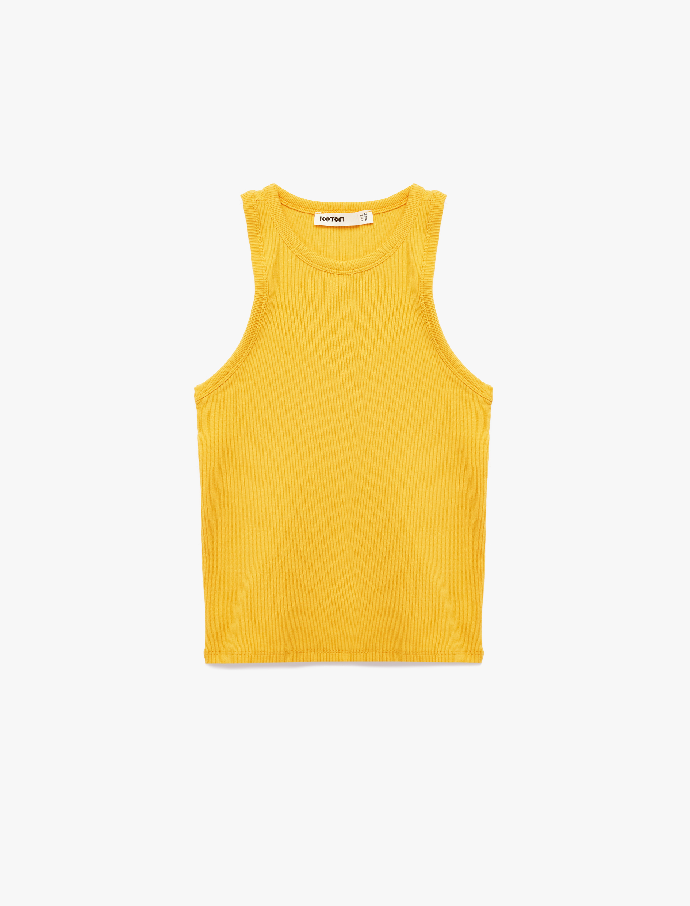   Pamuklu Bisiklet Yaka Fitilli Atlet