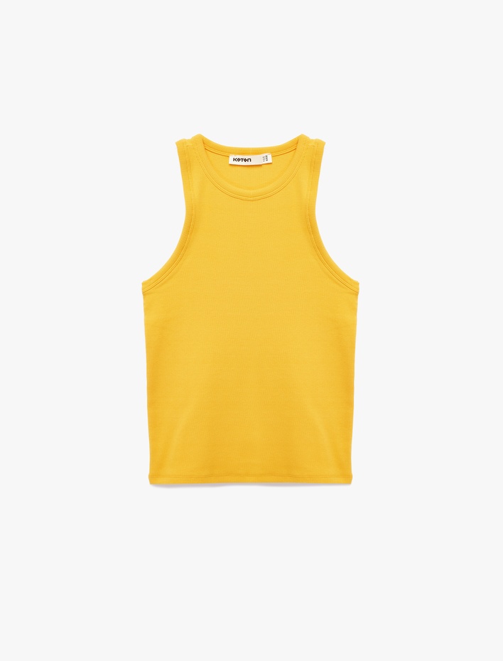  Pamuklu Bisiklet Yaka Fitilli Atlet