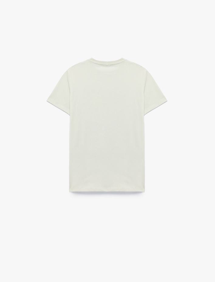 Erkek Çocuk Pamuklu Kısa Kollu Bisiklet Yaka Baskılı Tişört