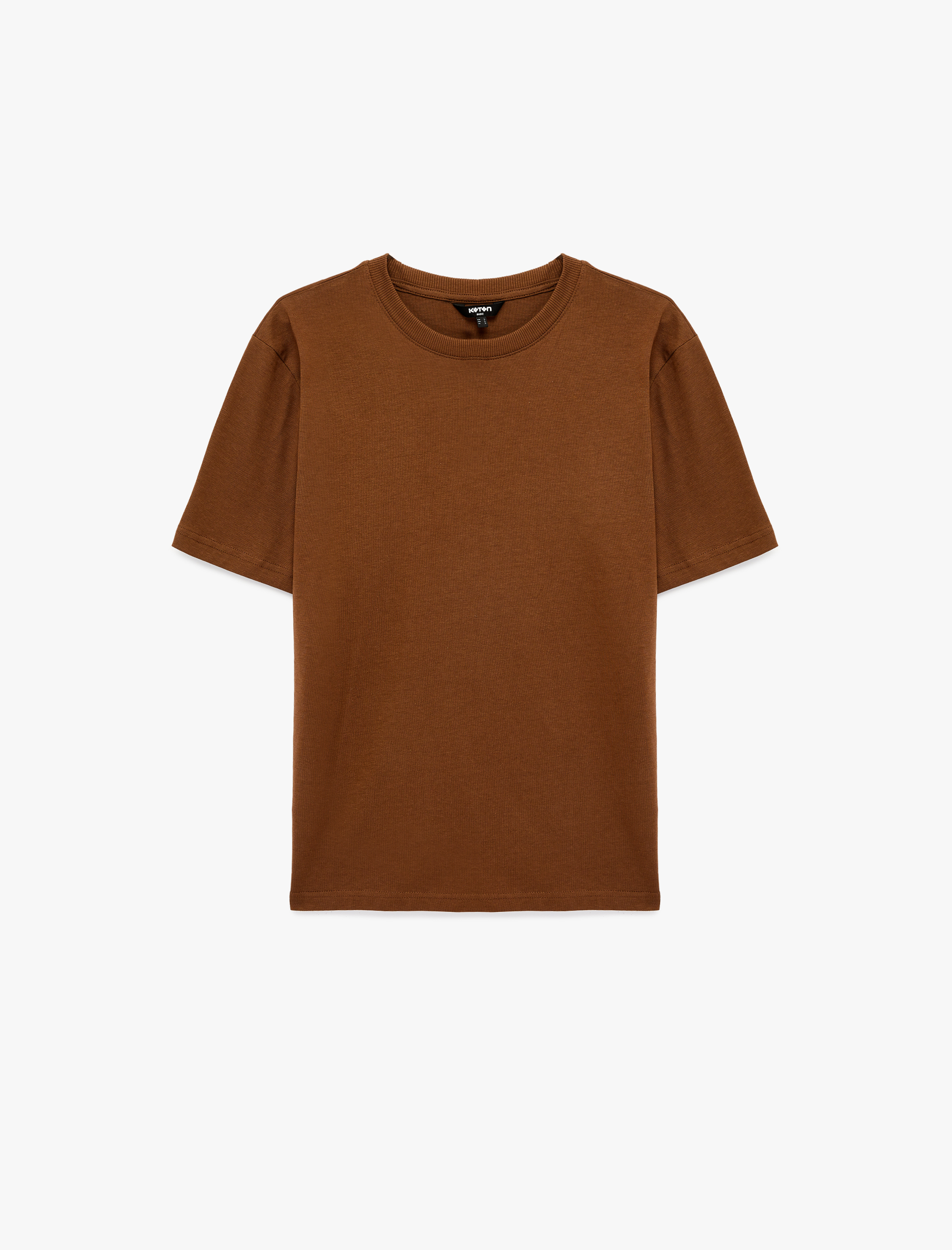   Regular Fit Bisiklet Yaka Pamuklu Basic Kısa Kollu Tişört