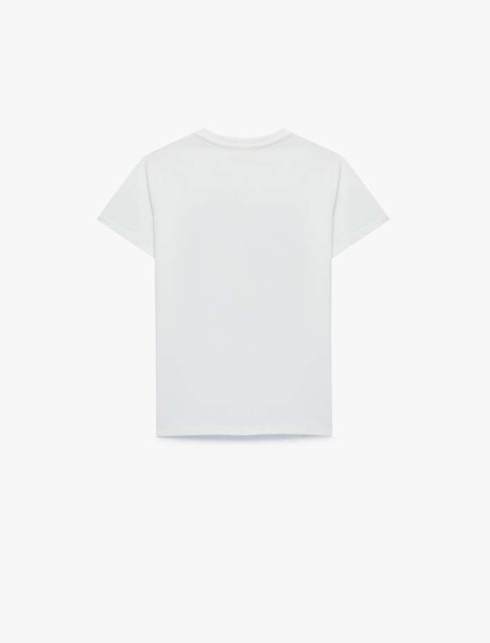 Erkek Çocuk Baskılı Kısa Kollu Bisiklet Yaka Pamuklu Tişört