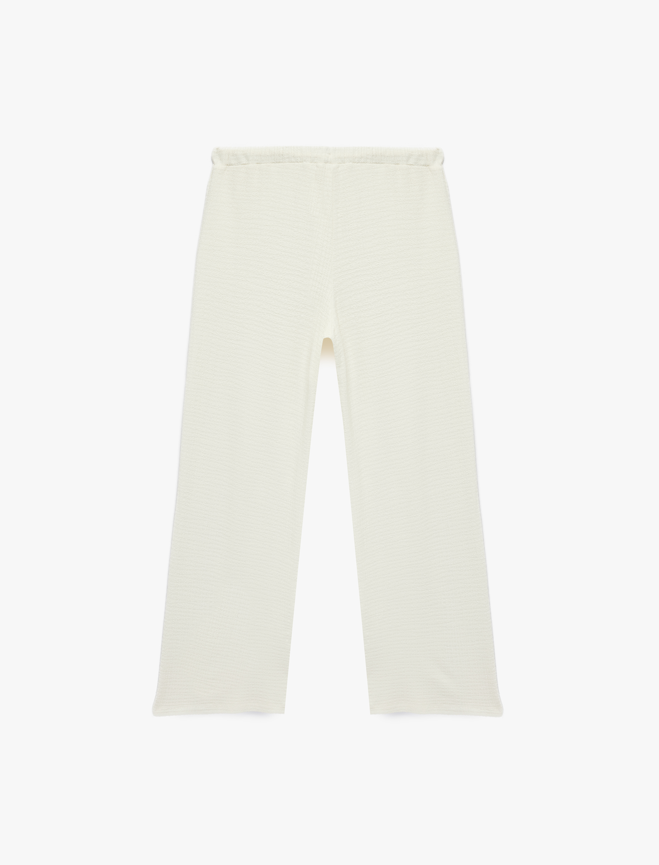   Viskon Rahat Kalıp Yüksek Bel Bağcıklı Geniş Paça Pantolon