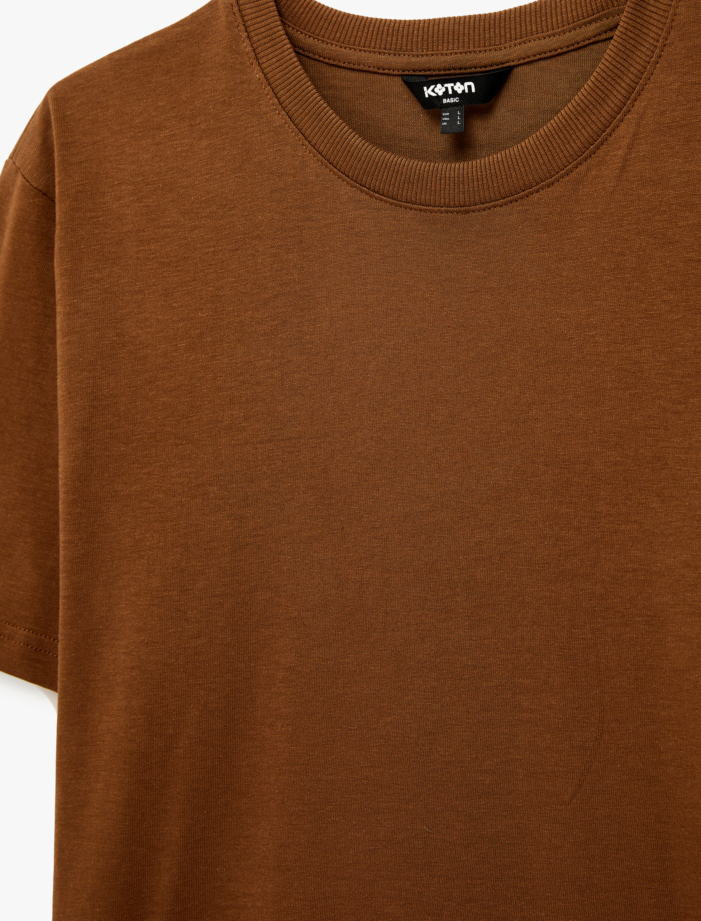   Regular Fit Bisiklet Yaka Pamuklu Basic Kısa Kollu Tişört