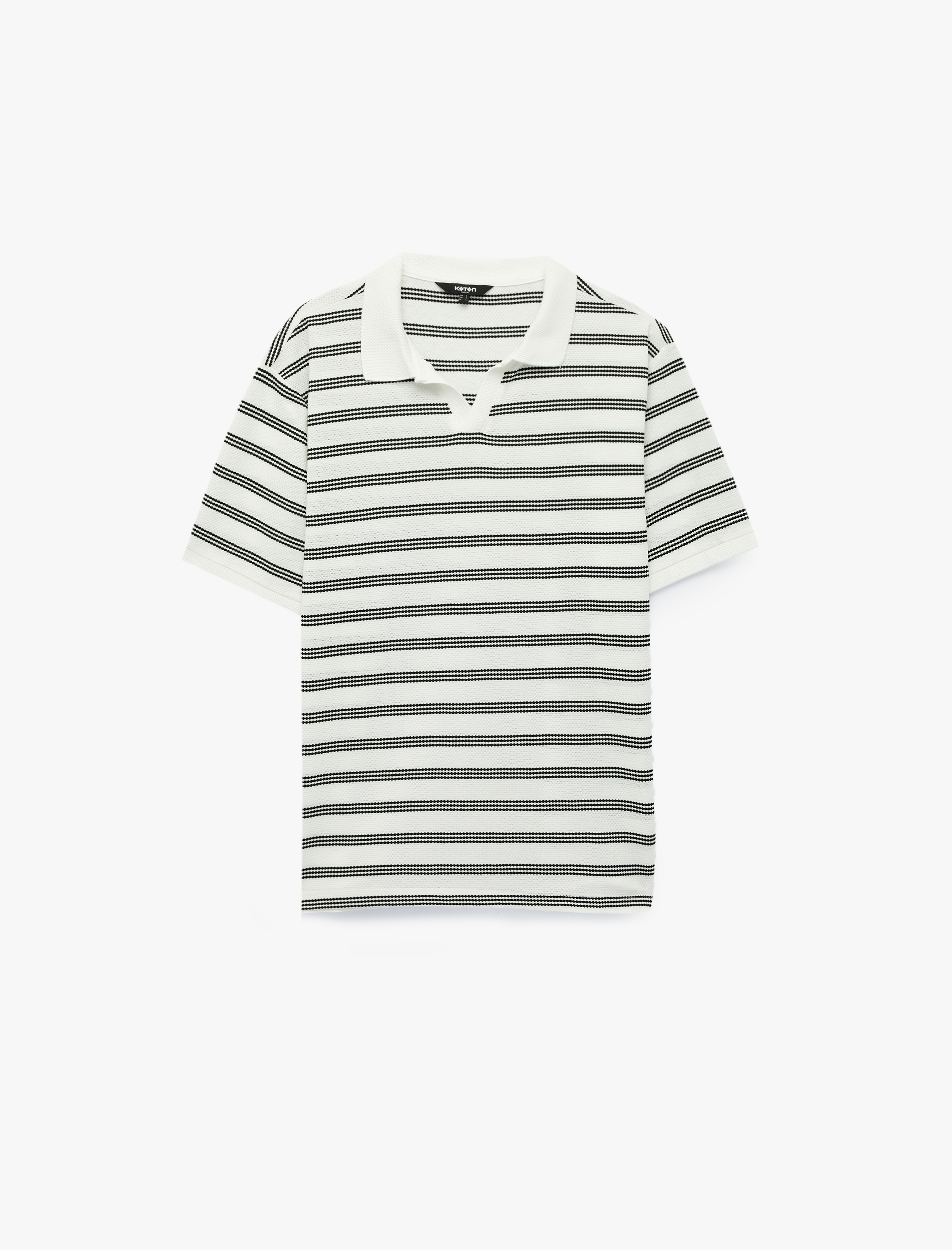   Regular Fit Kısa Kollu Çizgili Polo Yaka Tişört