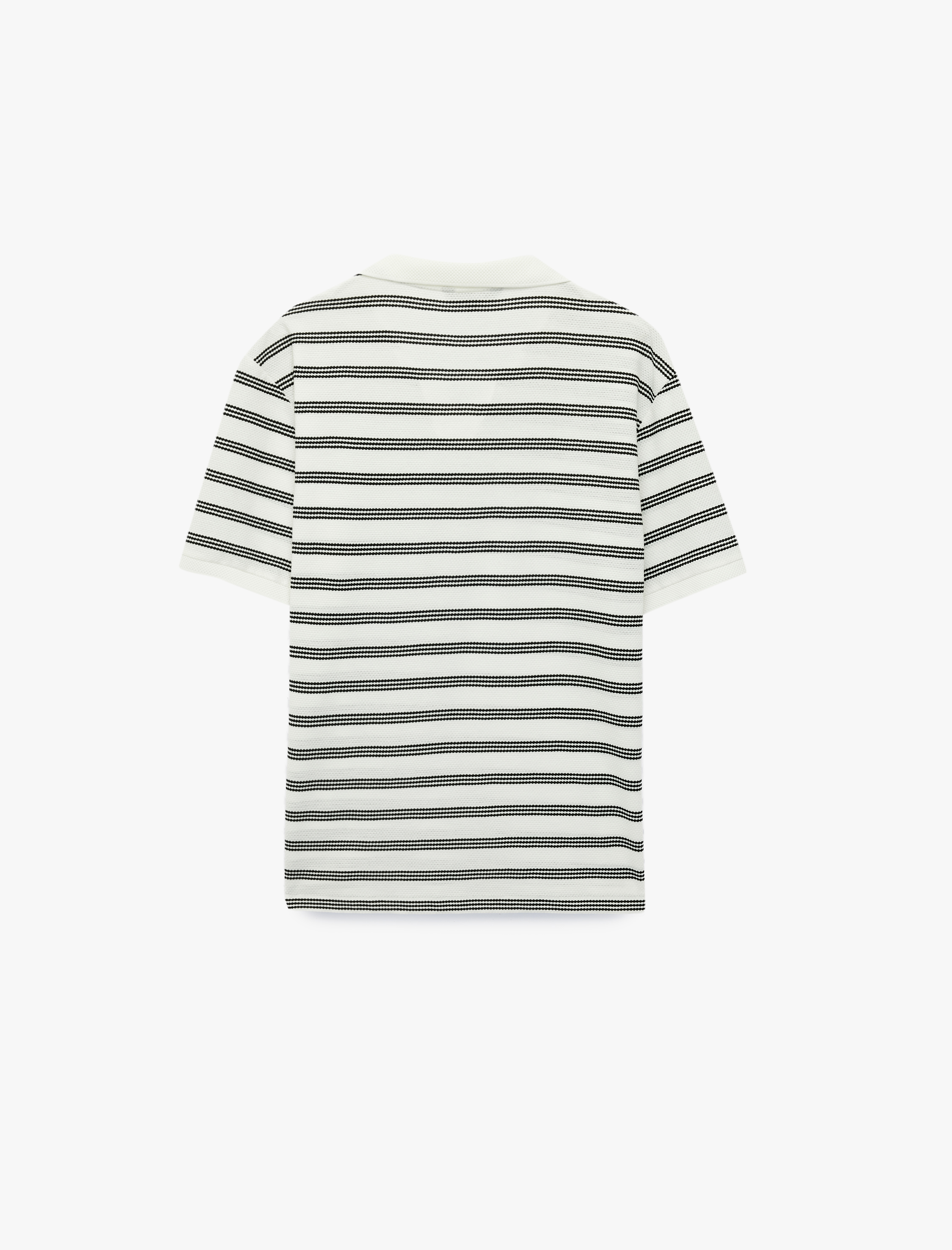   Regular Fit Kısa Kollu Çizgili Polo Yaka Tişört