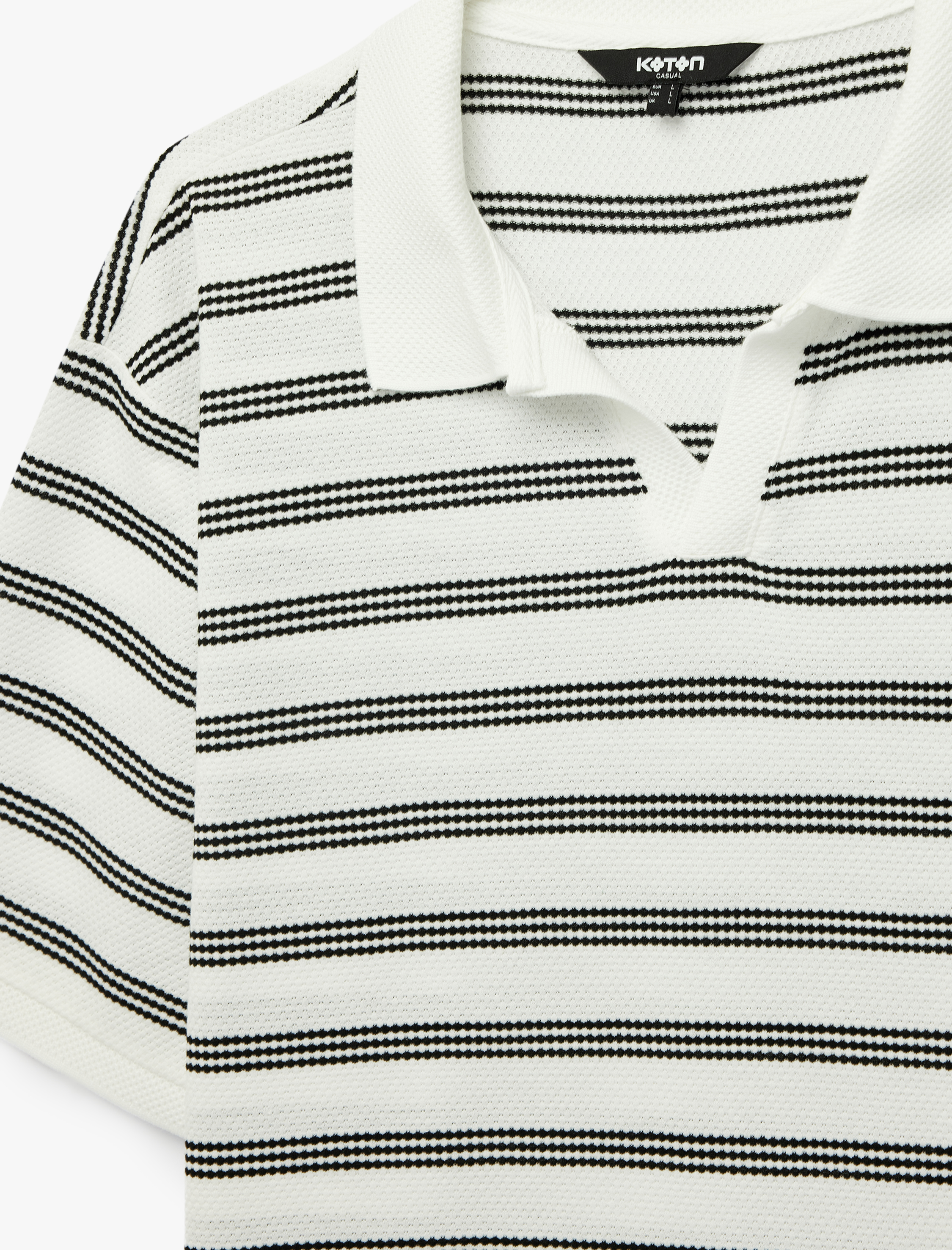   Regular Fit Kısa Kollu Çizgili Polo Yaka Tişört