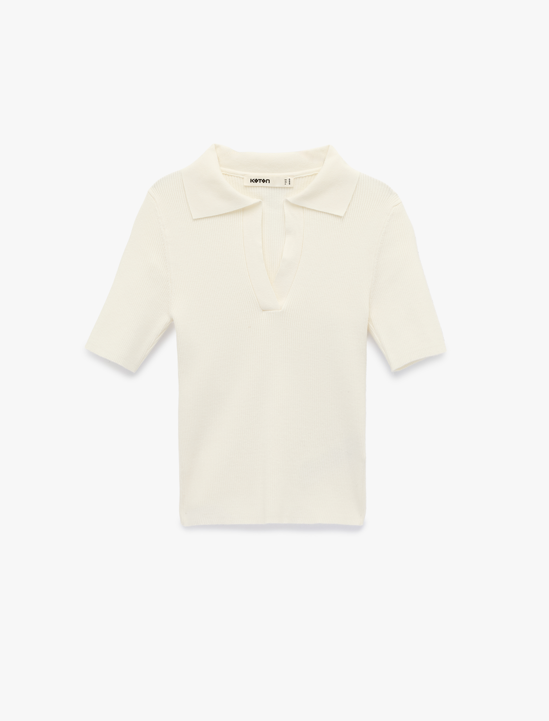   Slim Fit Kısa Kollu Polo Yaka Triko Kazak