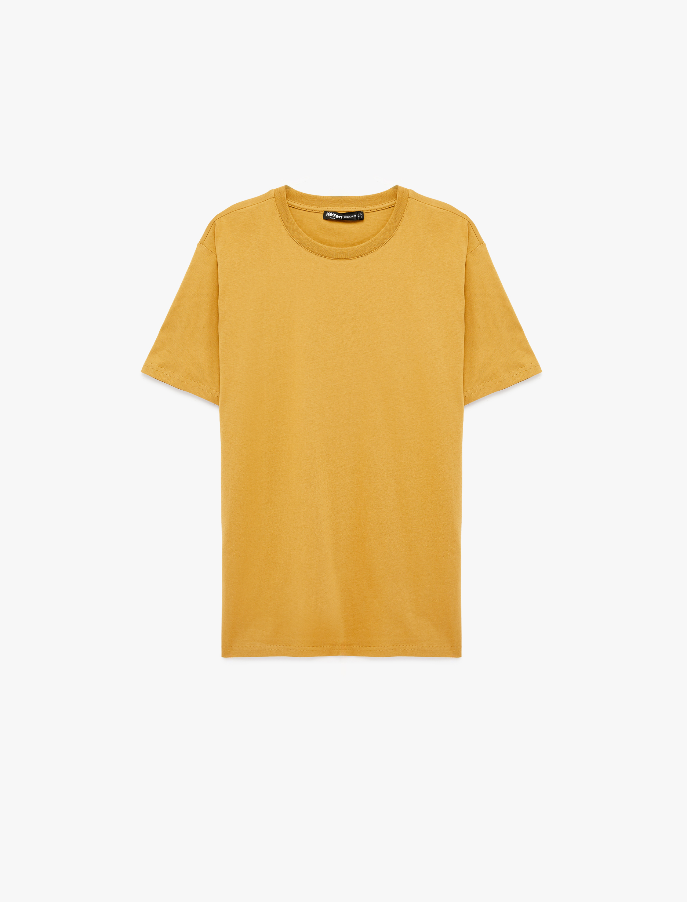   Regular Fit Kısa Kollu Bisiklet Yaka Basic Pamuklu Tişört