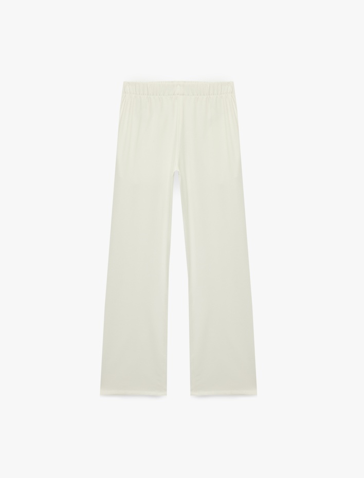  Beli Lastikli Cepli Viskon Rahat Kalıp Geniş Paça Eşofman Altı