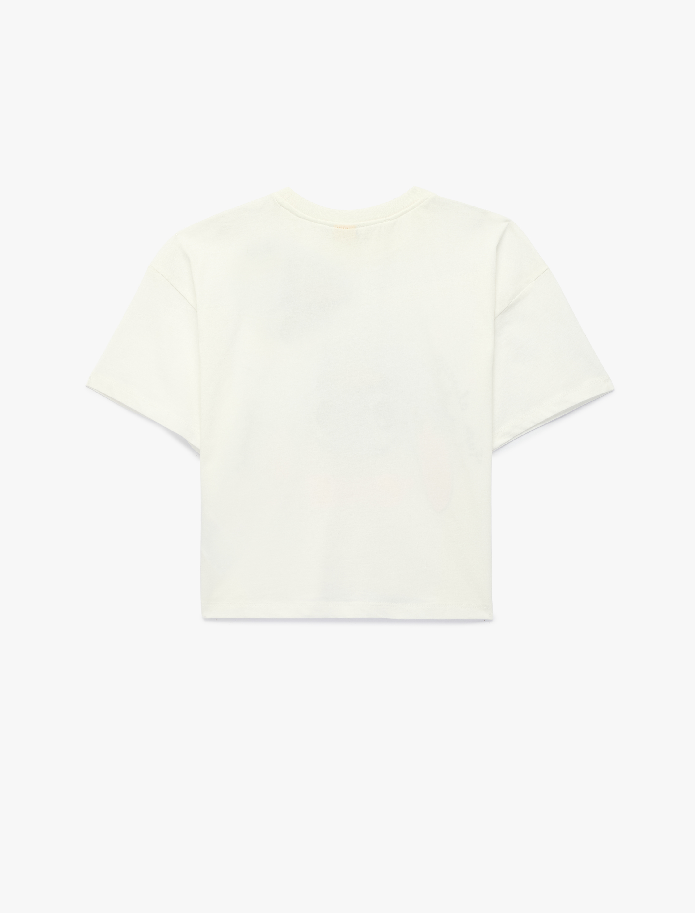  Kız Çocuk Stitch Baskılı Kısa Kollu Bisiklet Yaka Pamuklu Lisanslı Tişört