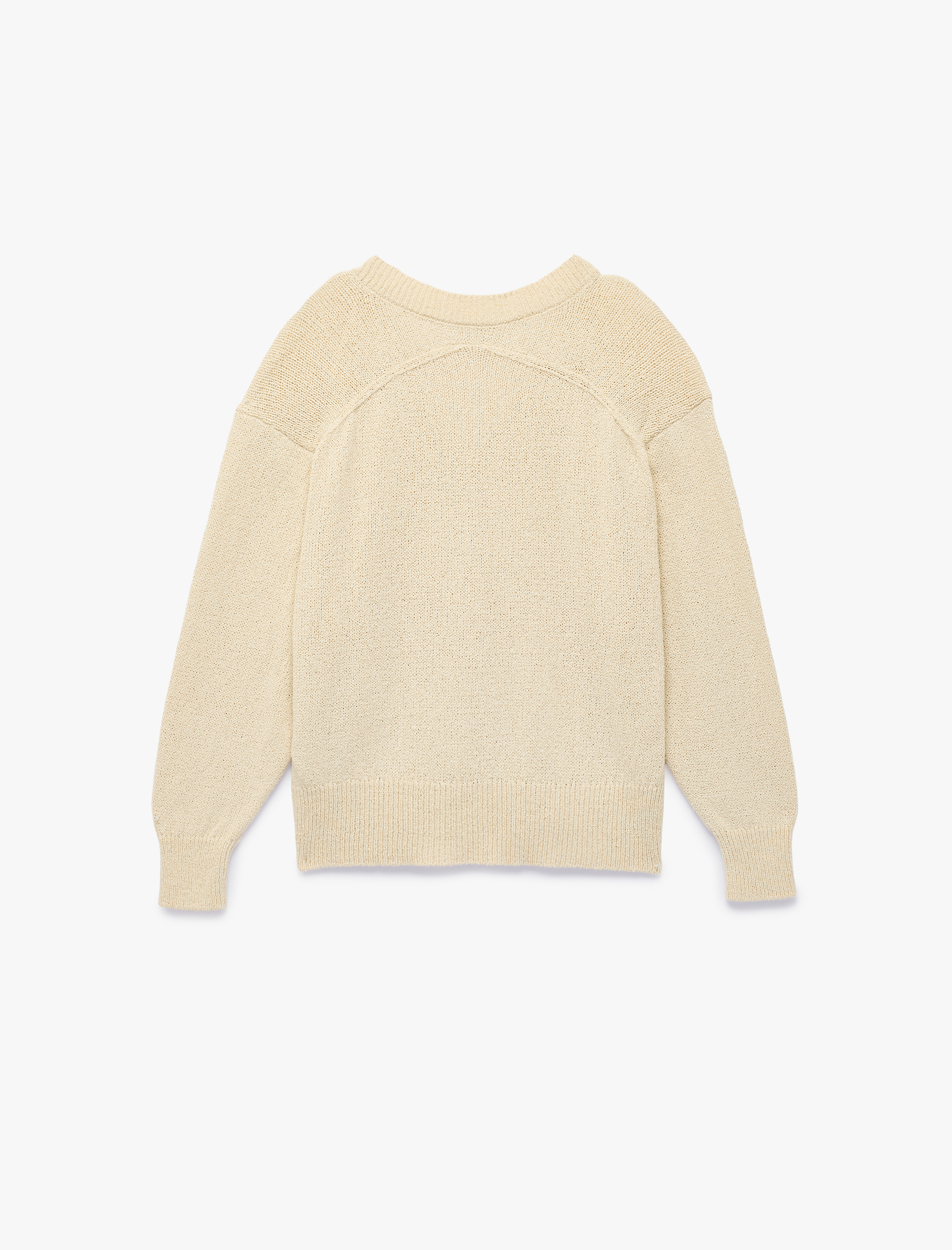   Pamuklu Uzun Kollu V Yaka Triko Kazak