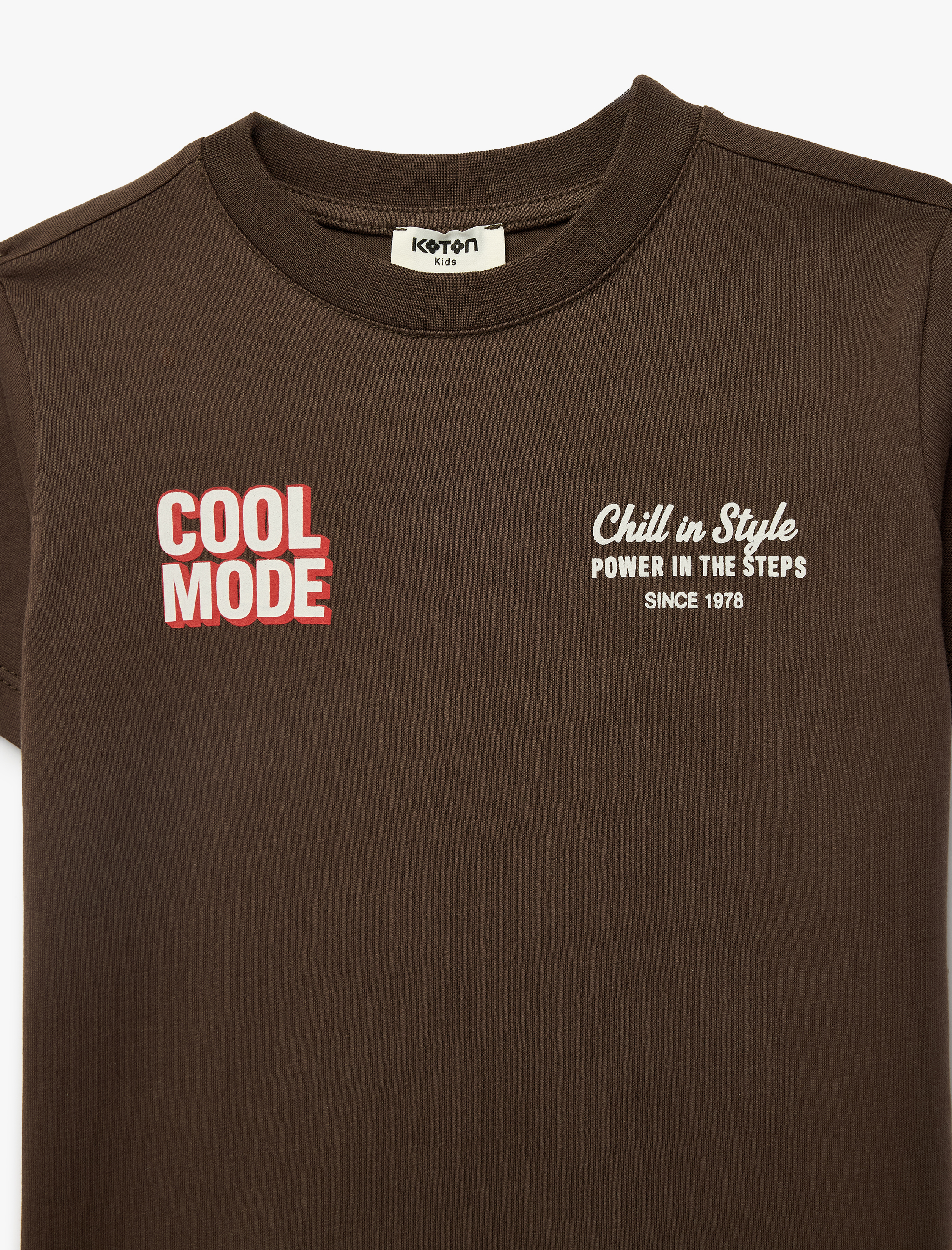  Erkek Çocuk Pamuklu Kısa Kollu Bisiklet Yaka Baskılı Tişört