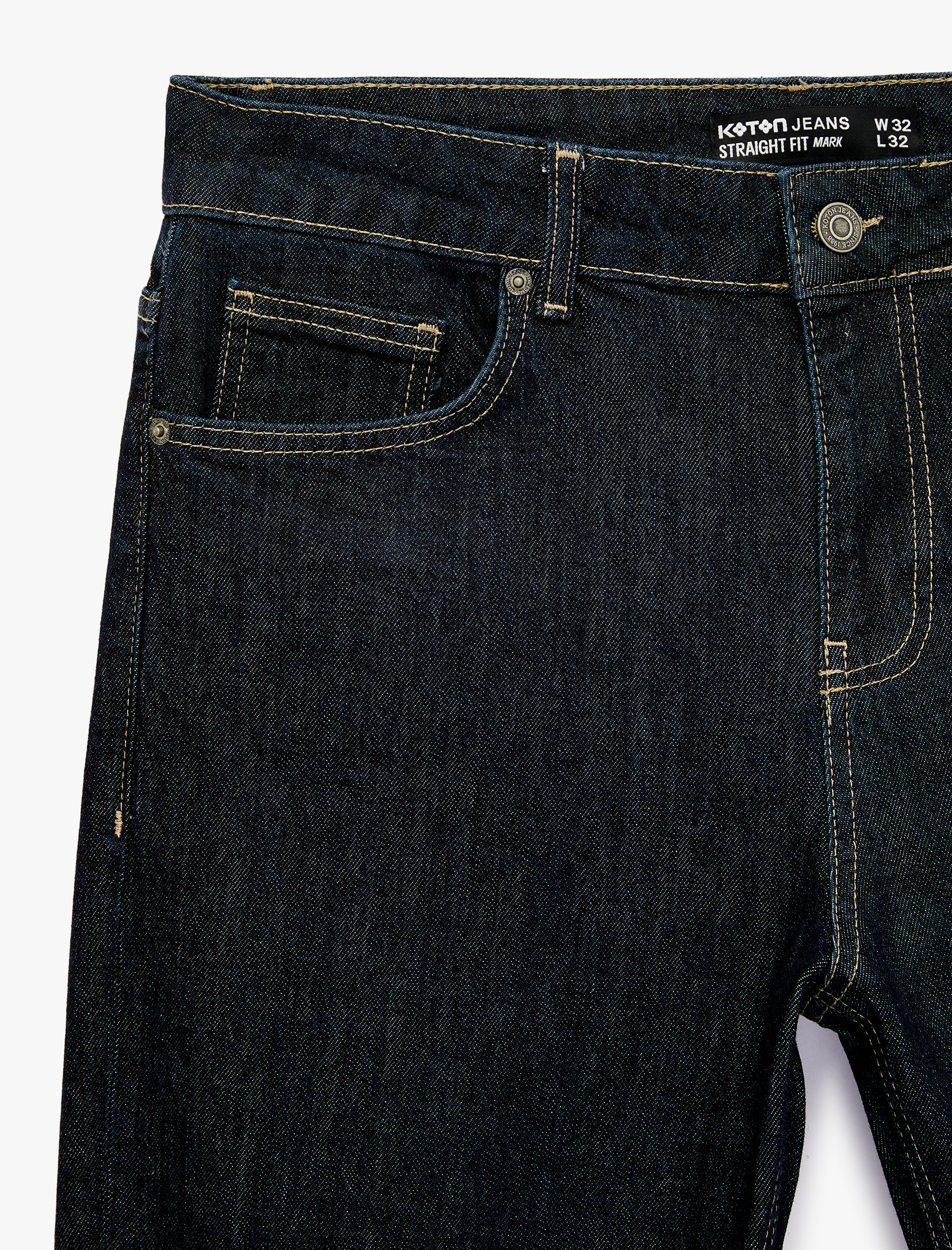   Normal Bel Düz Paça Straight Fit Jean Pantolon - Mark Jean