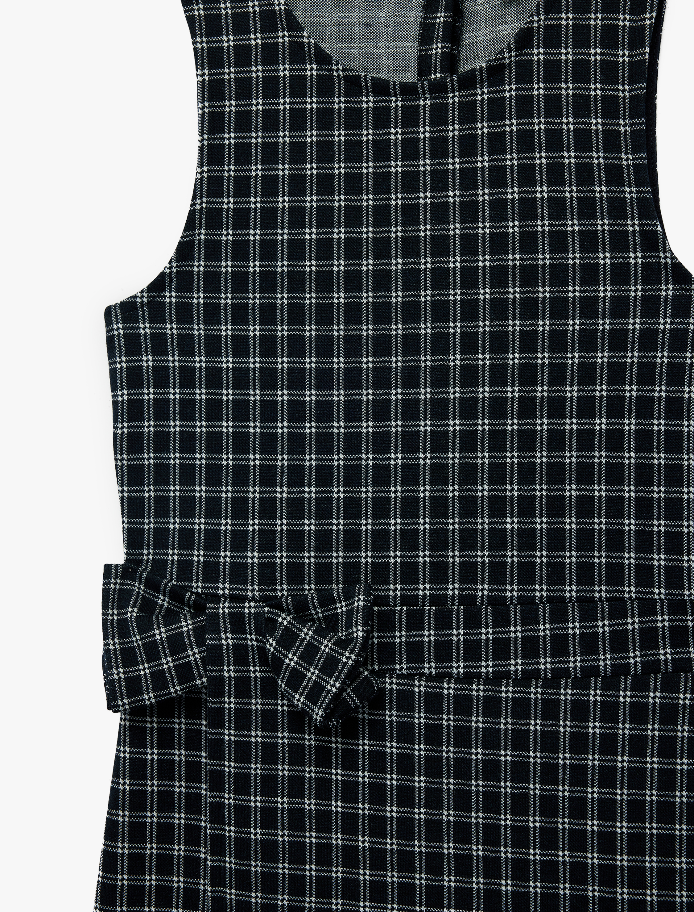  Kız Çocuk Fiyonklu Bisiklet Yaka Kolsuz Viskon Karışımlı Tulum