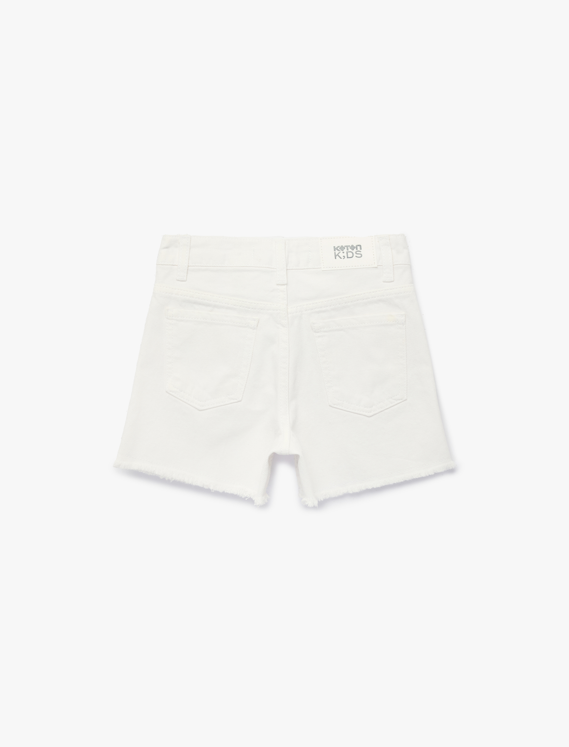  Kız Çocuk Pamuklu Cepli Loose Fit Denim Şort