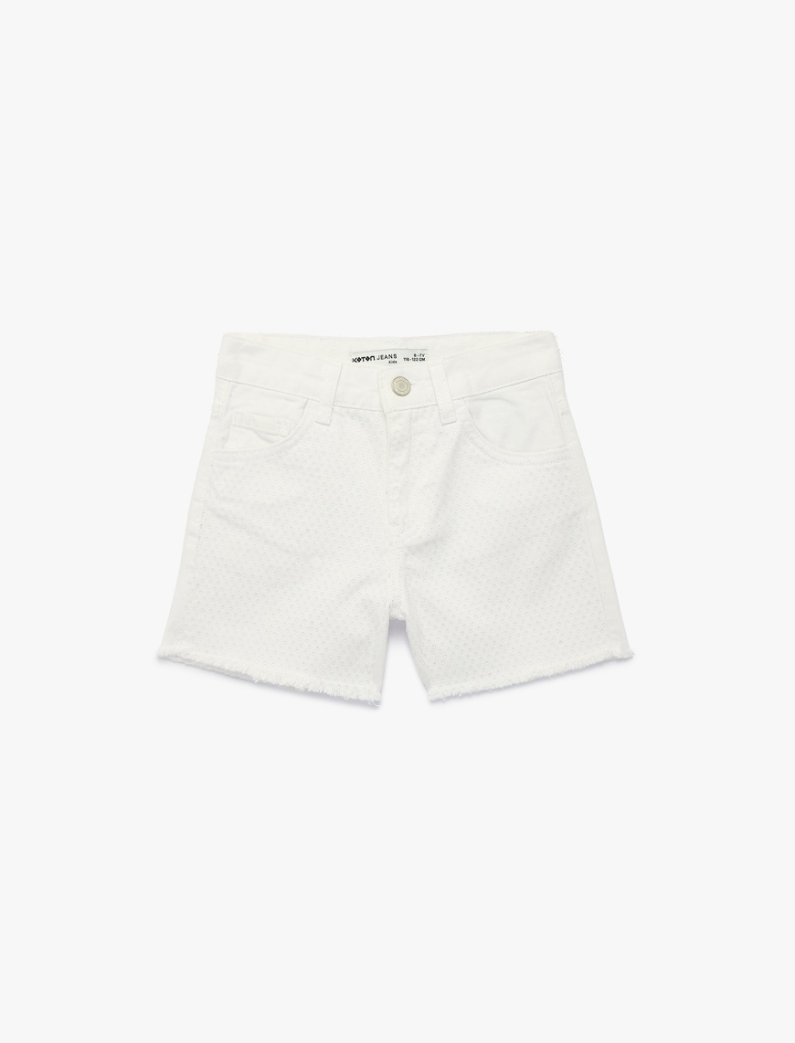 Koton Pamuklu Cepli Loose Fit Denim Şort