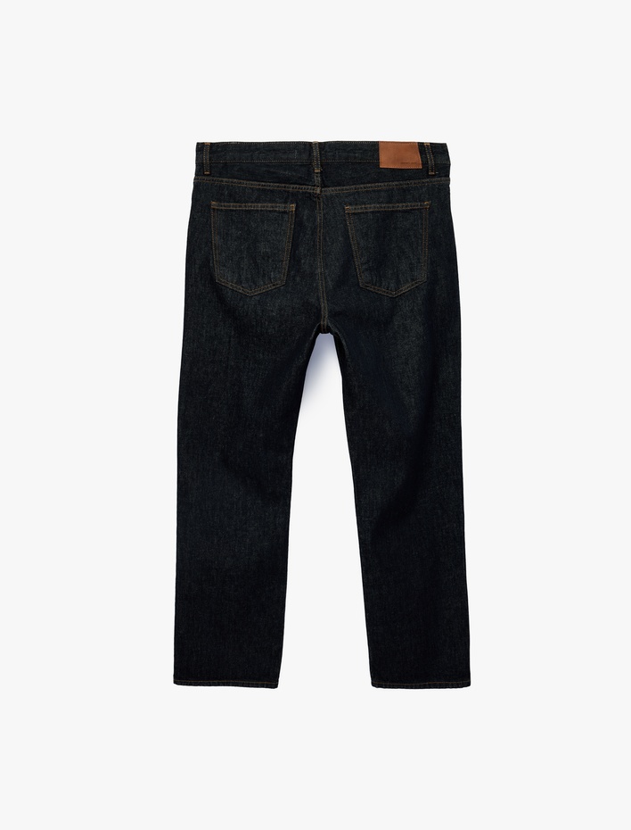  Pamuklu Normal Bel Vintage Straight Fit Jean Pantolon