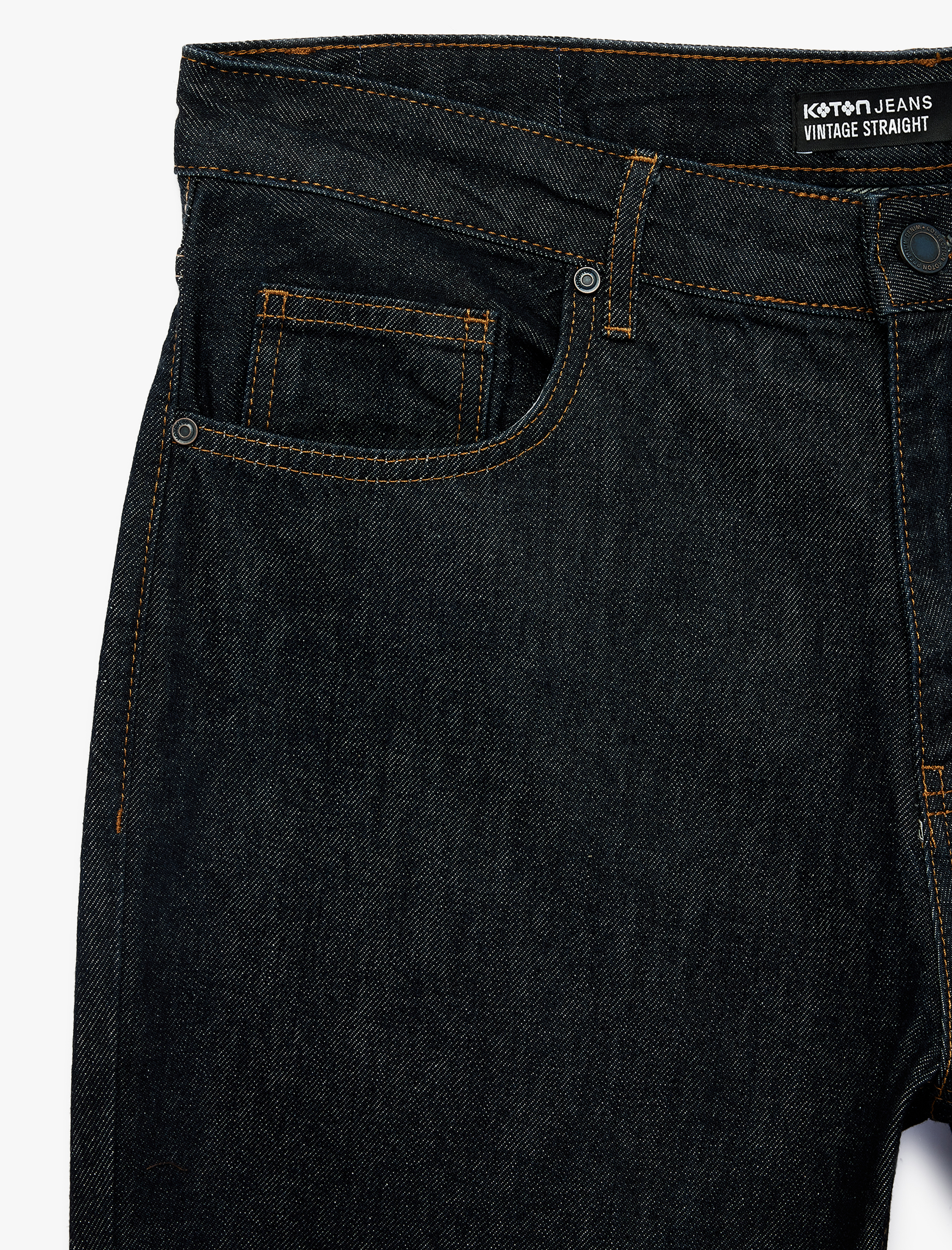   Pamuklu Normal Bel Vintage Straight Fit Jean Pantolon