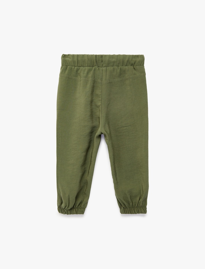 Erkek Bebek Pamuklu Beli Bağcıklı Modal Karışımlı Basic Jogger Pantolon