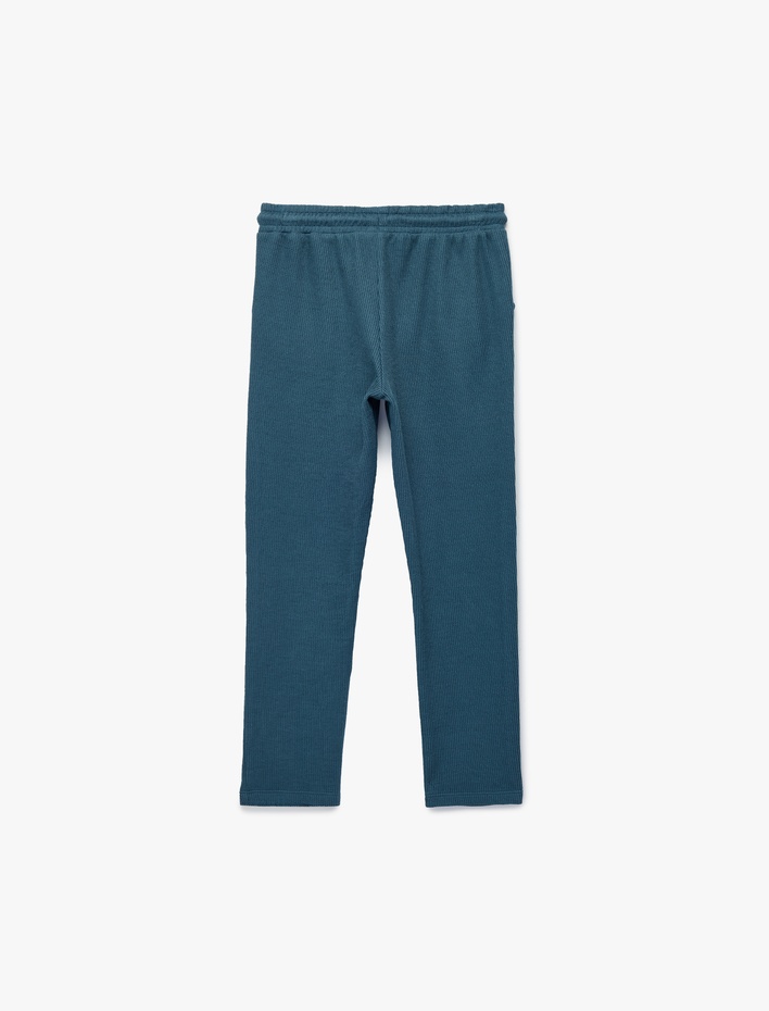 Erkek Çocuk Beli Lastikli Pamuklu Basic Eşofman Altı