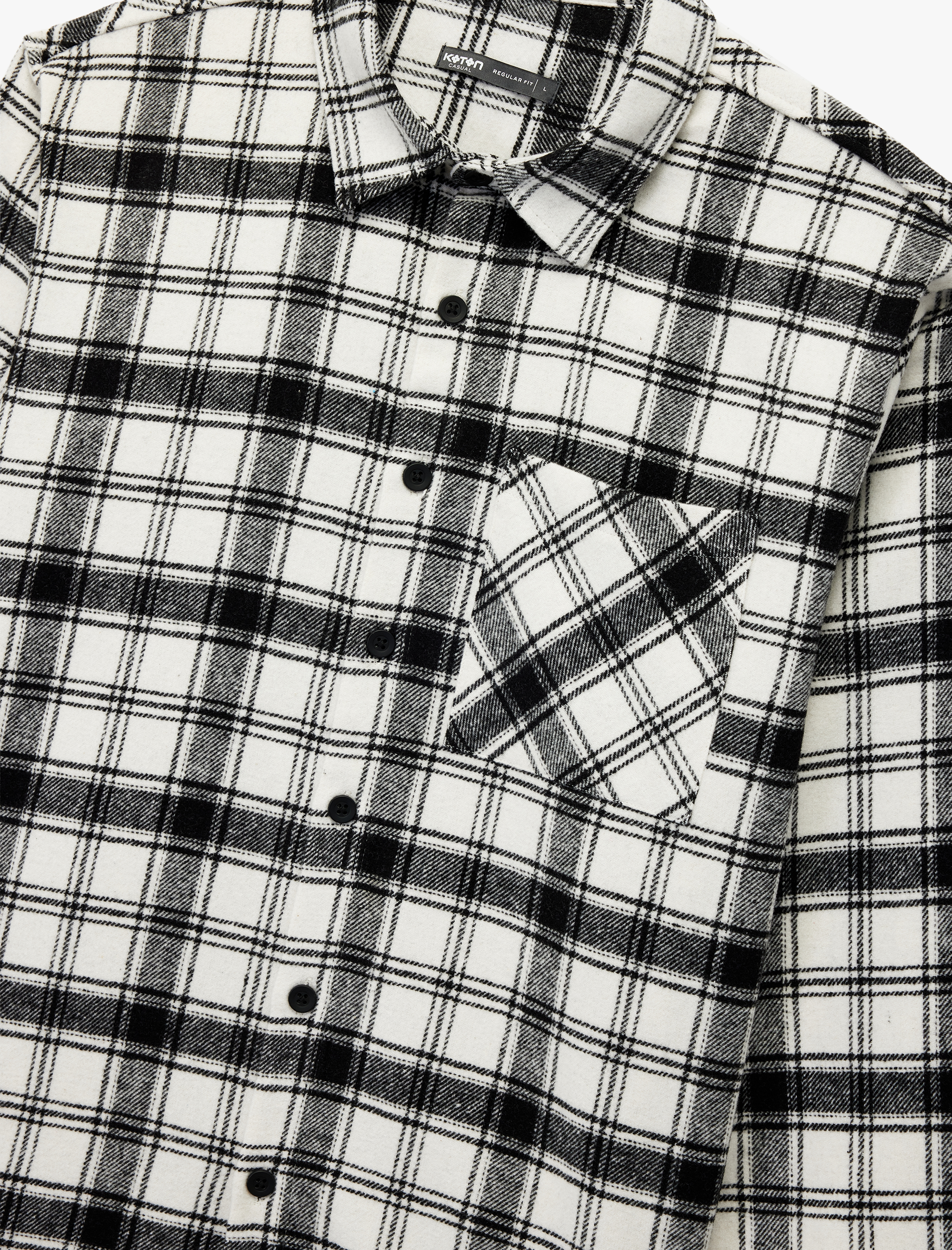   Uzun Kollu Klasik Yaka Regular Fit Cep Detaylı Oduncu Gömlek