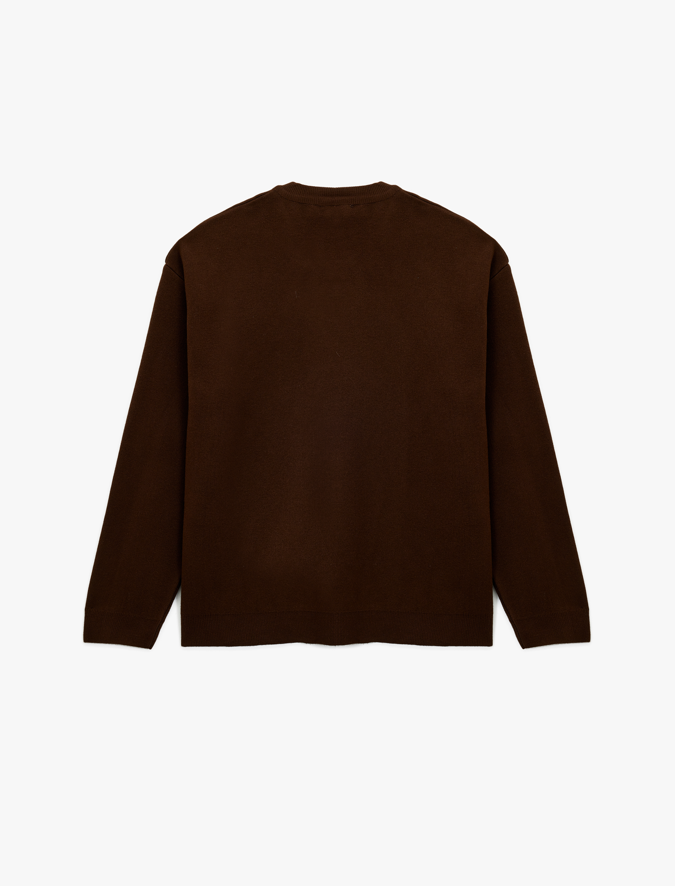   Bisiklet Yaka Uzun Kollu Triko Oversize Kazak