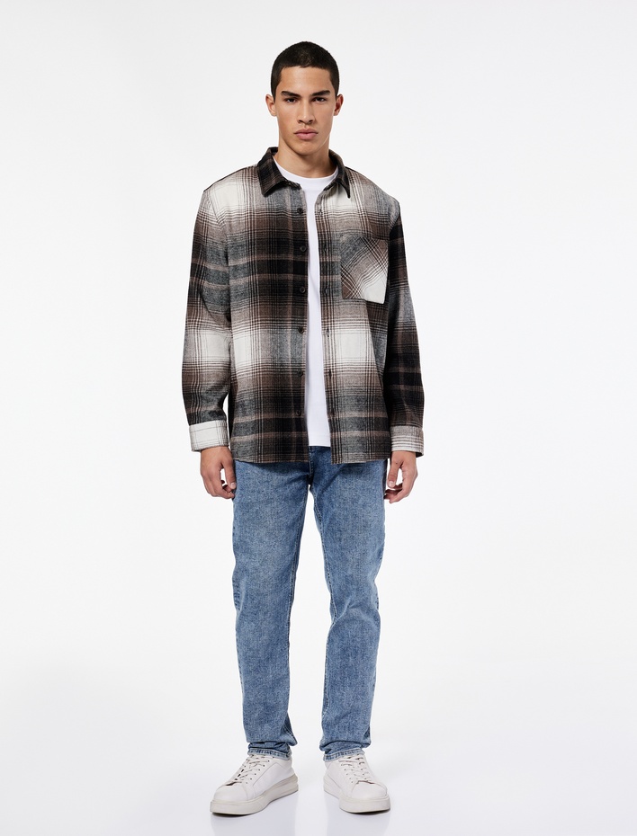  Pamuklu Normal Bel Slim Fit Jean Pantolon - Brad Jean