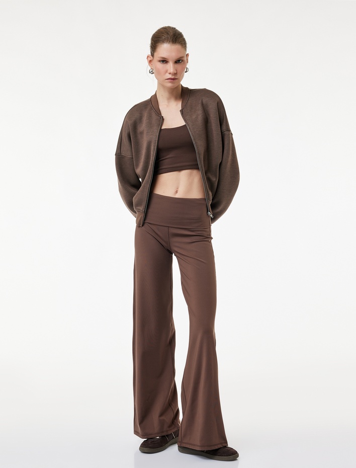  Koton X Sibil Çetinkaya - Kolej Yaka Uzun Kollu Fermuarlı Sweatshirt