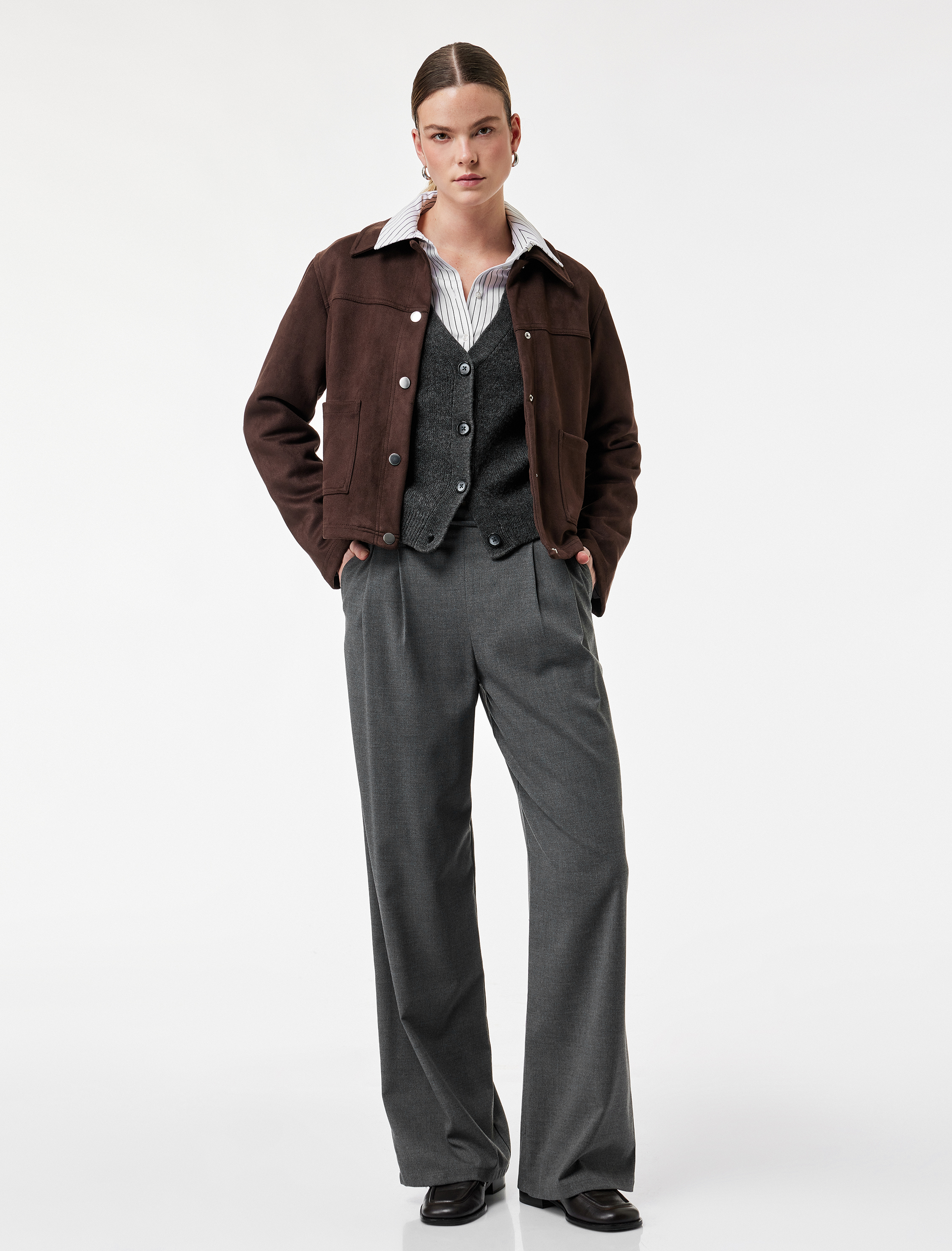   Beli Bağcıklı Cepli Geniş Paça Palazzo Pantolon