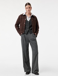 Beli Bağcıklı Cepli Geniş Paça Palazzo Pantolon