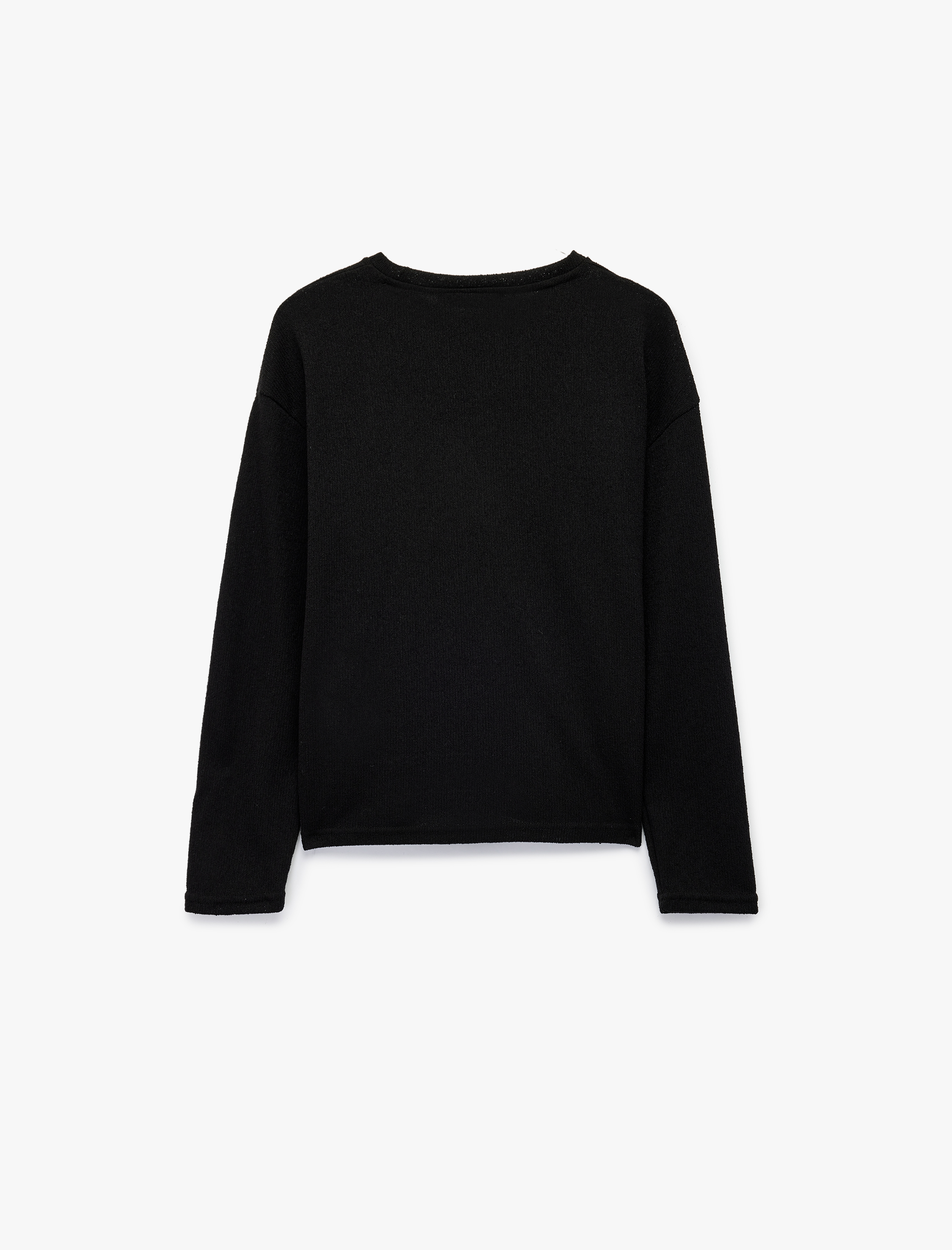   Regular Fit Uzun Kollu Bisiklet Yaka Tişört