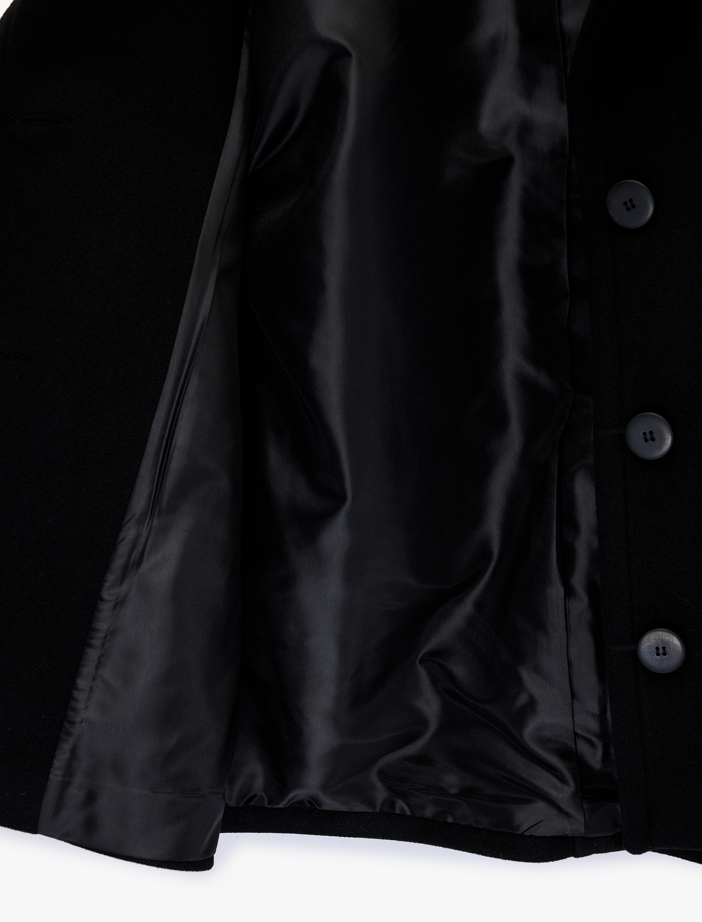   Uzun Kollu Cepli Düğmeli Kaşe Oversize Kaban