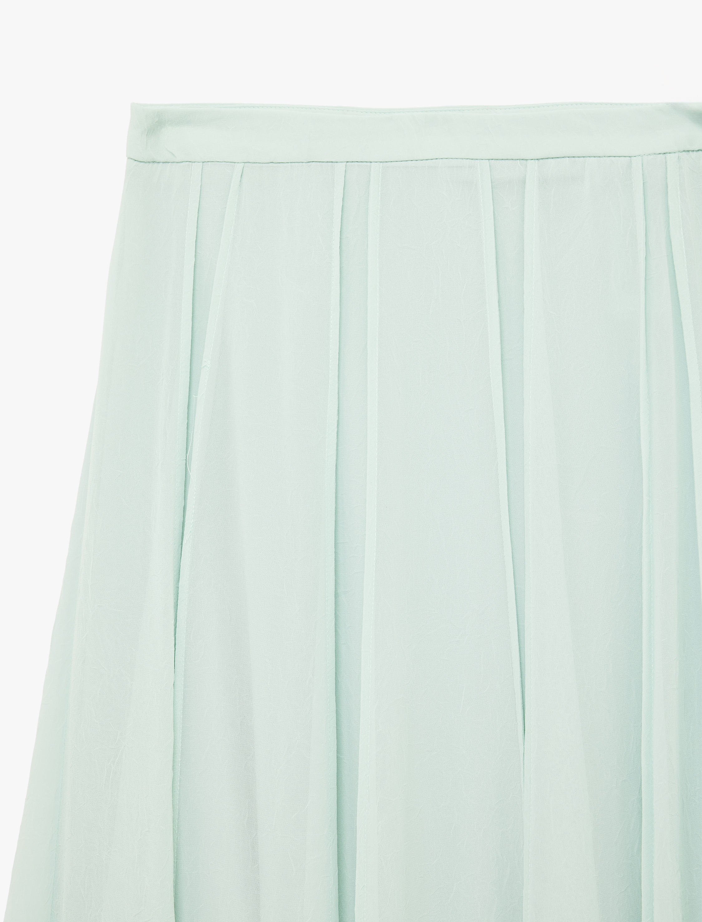   Standart Bel Pileli Midi Şifon Etek